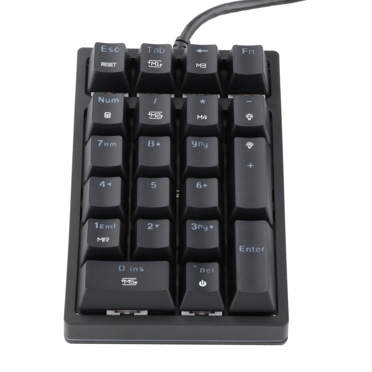 K24 Mini Numpad 21 Keys USB-C RGB Wired for Home Gaming Computer Blue Switch