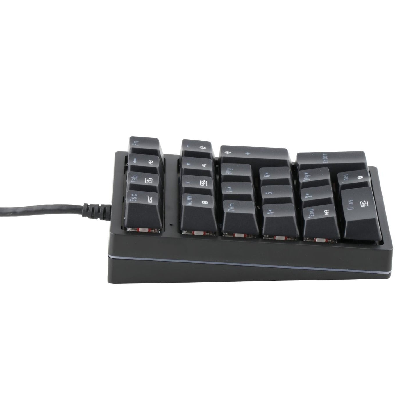 K24 Mini Numpad 21 Keys USB-C RGB Wired for Home Gaming Computer Blue Switch