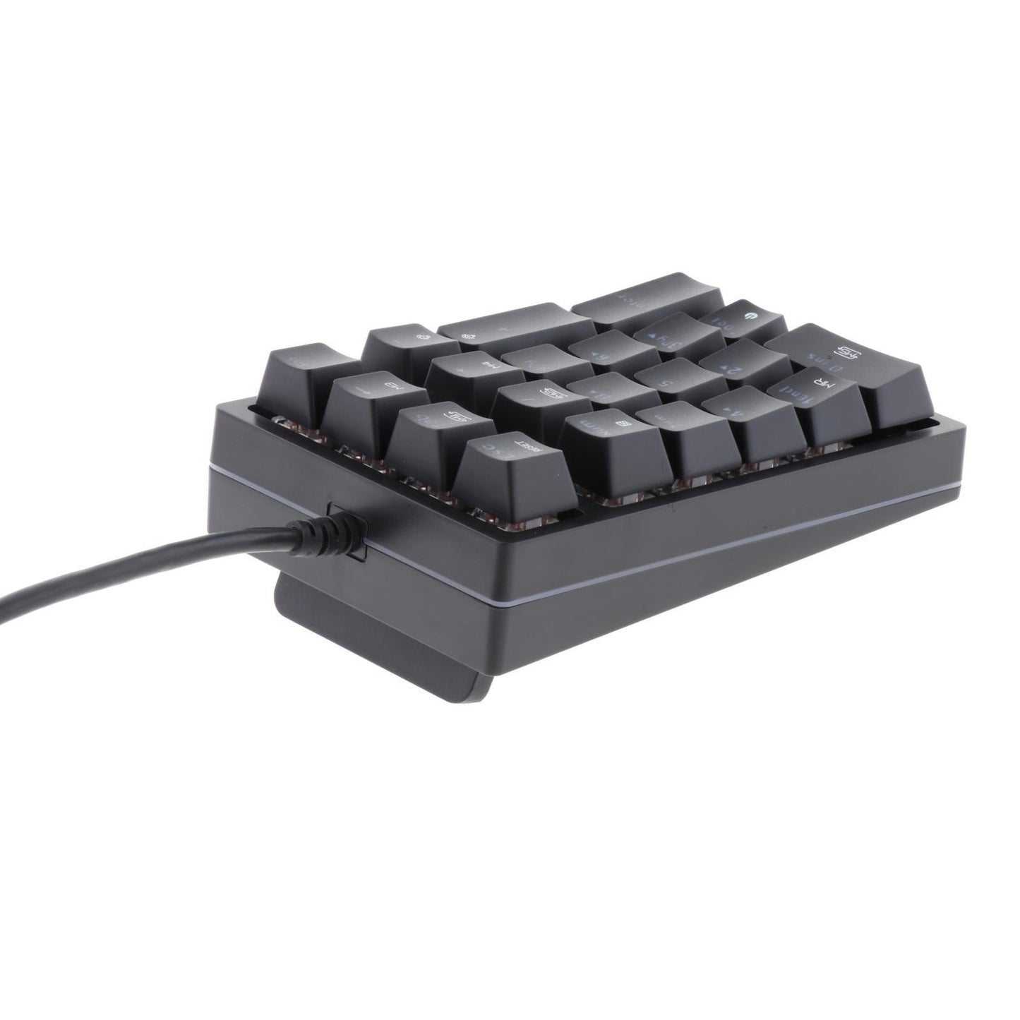 K24 Mini Numpad 21 Keys USB-C RGB Wired for Home Gaming Computer Blue Switch