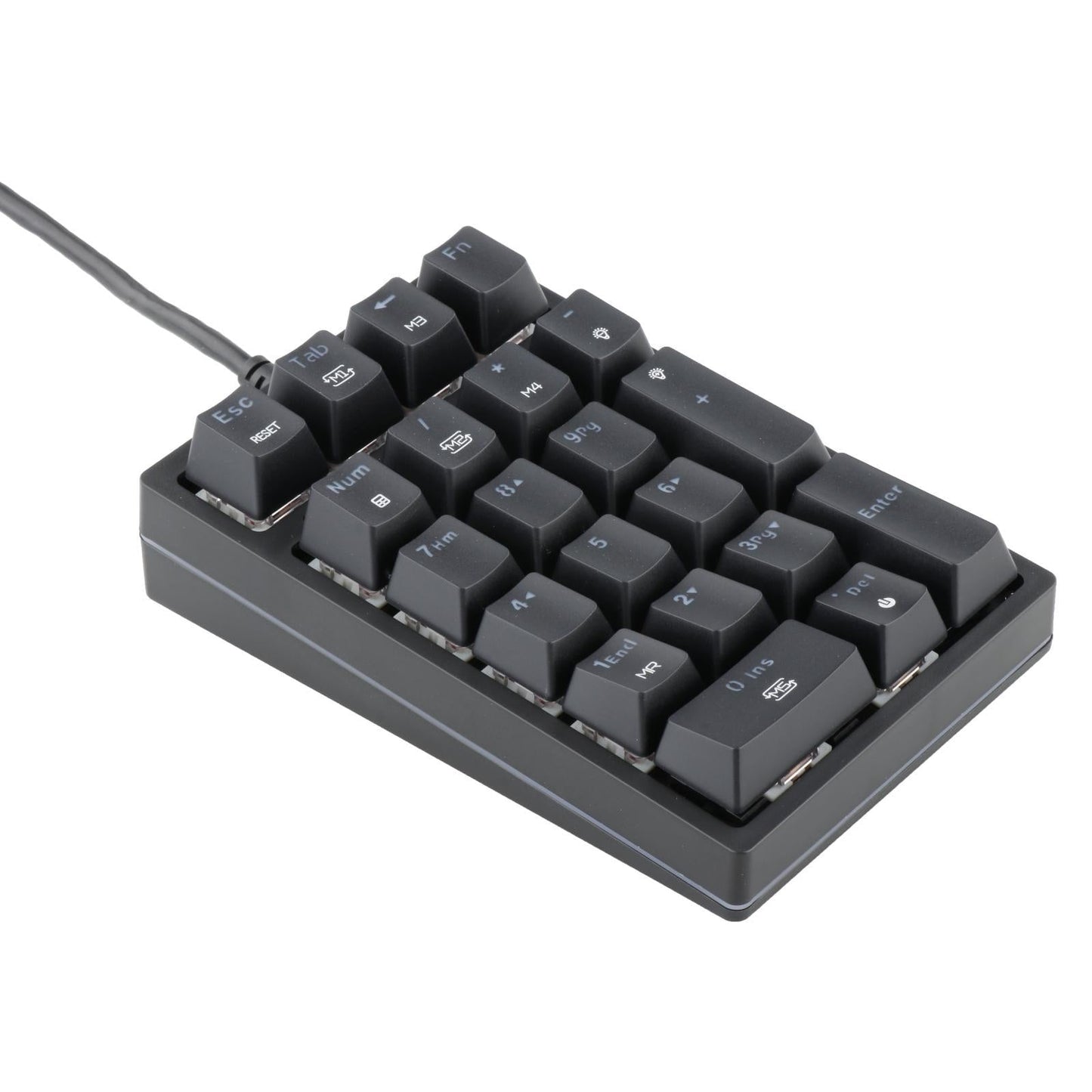 K24 Mini Numpad 21 Keys USB-C RGB Wired for Home Gaming Computer Red Switch