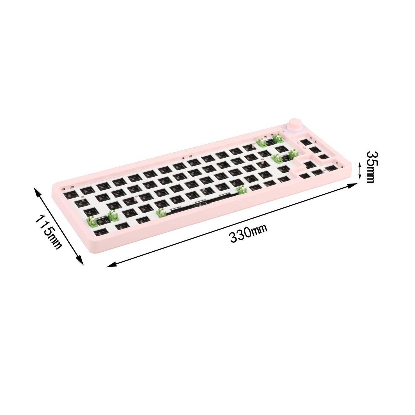 TM680 Hot Swap Mechanical Keyboard Kit RGB Backlight Wireless Pink