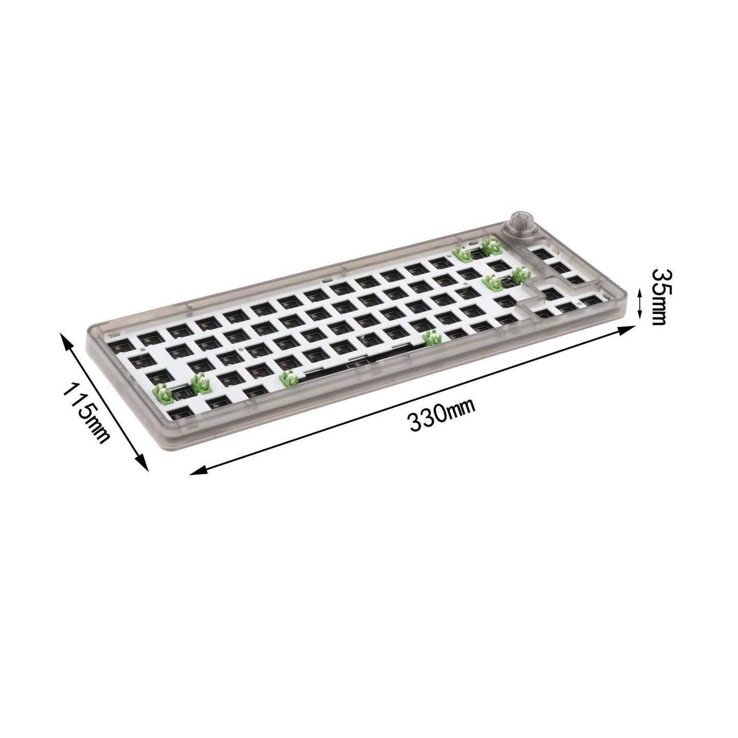 TM680 Hot Swap Mechanical Keyboard Kit RGB Backlight Wireless clear black