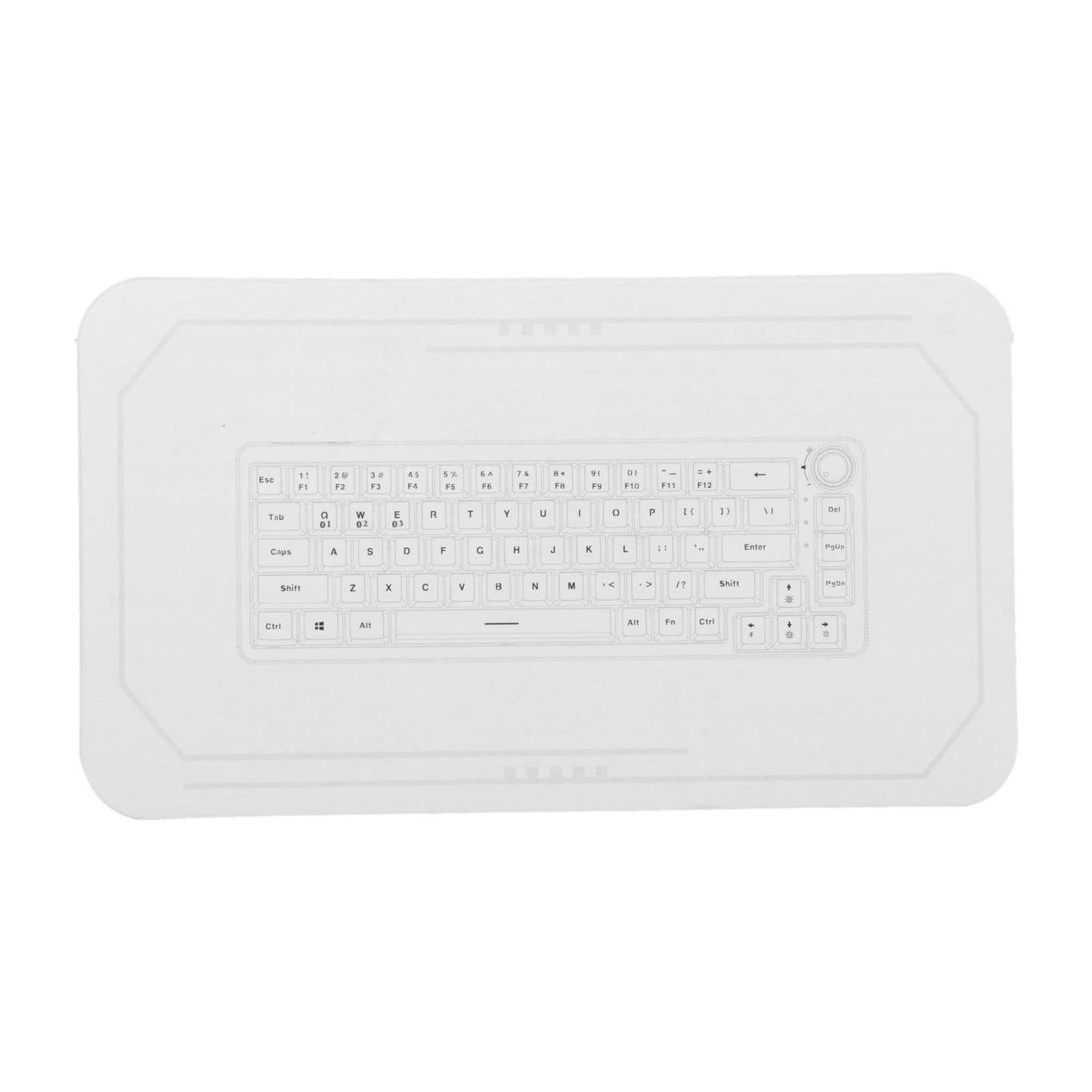 TM680 Hot Swap Mechanical Keyboard Kit RGB Backlight Wireless clear white