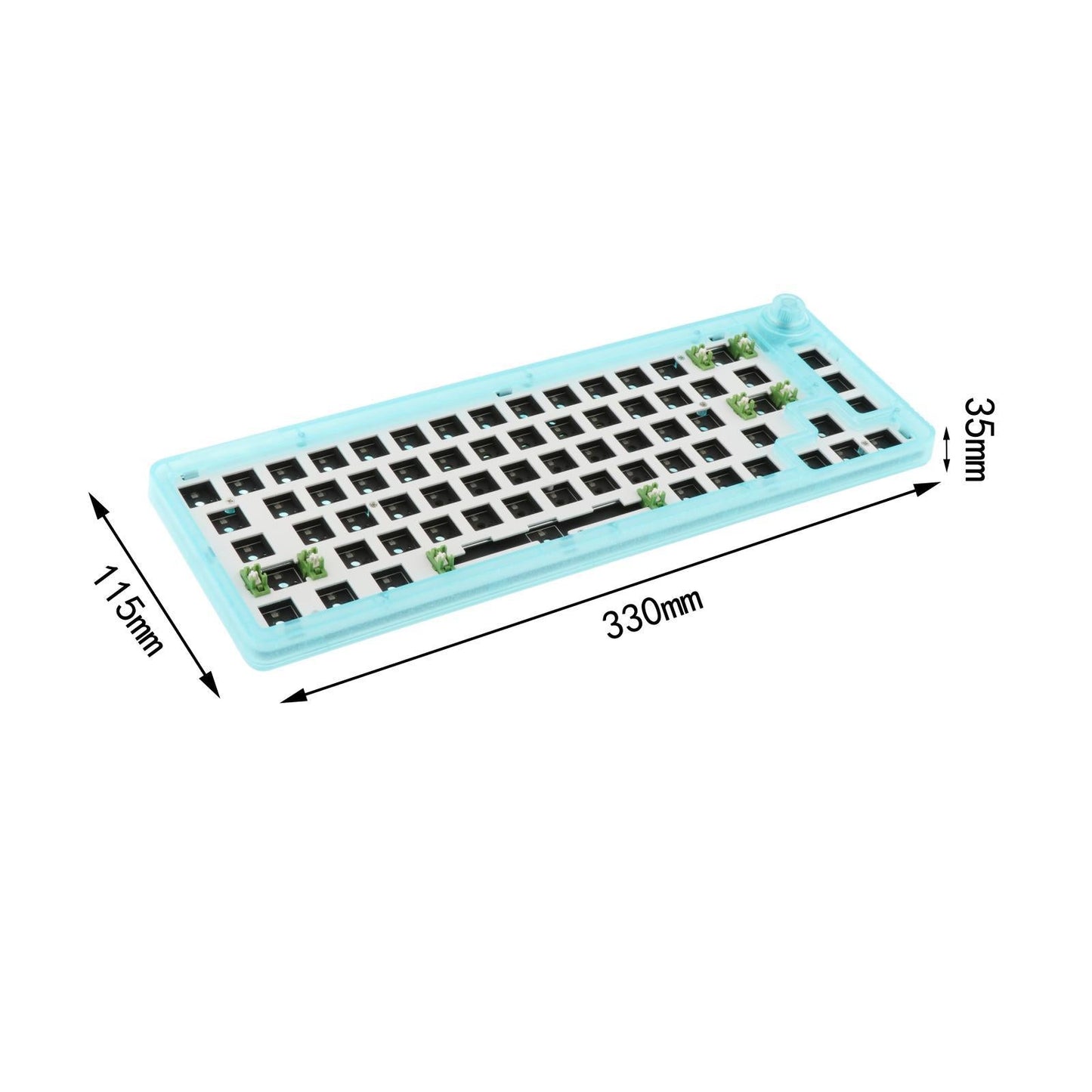 TM680 Hot Swap Mechanical Keyboard Kit RGB Backlight Wireless blue