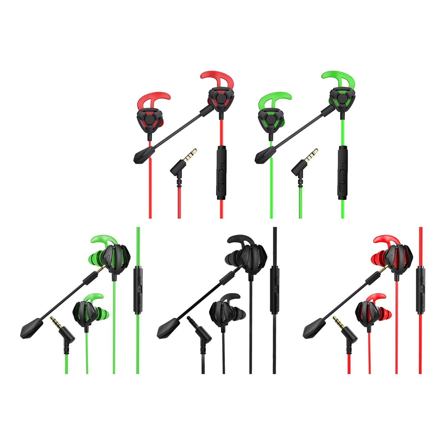 Gaming in Ear Headset Deep Bass for Laptop Games Mobile & PC G9 Black Red