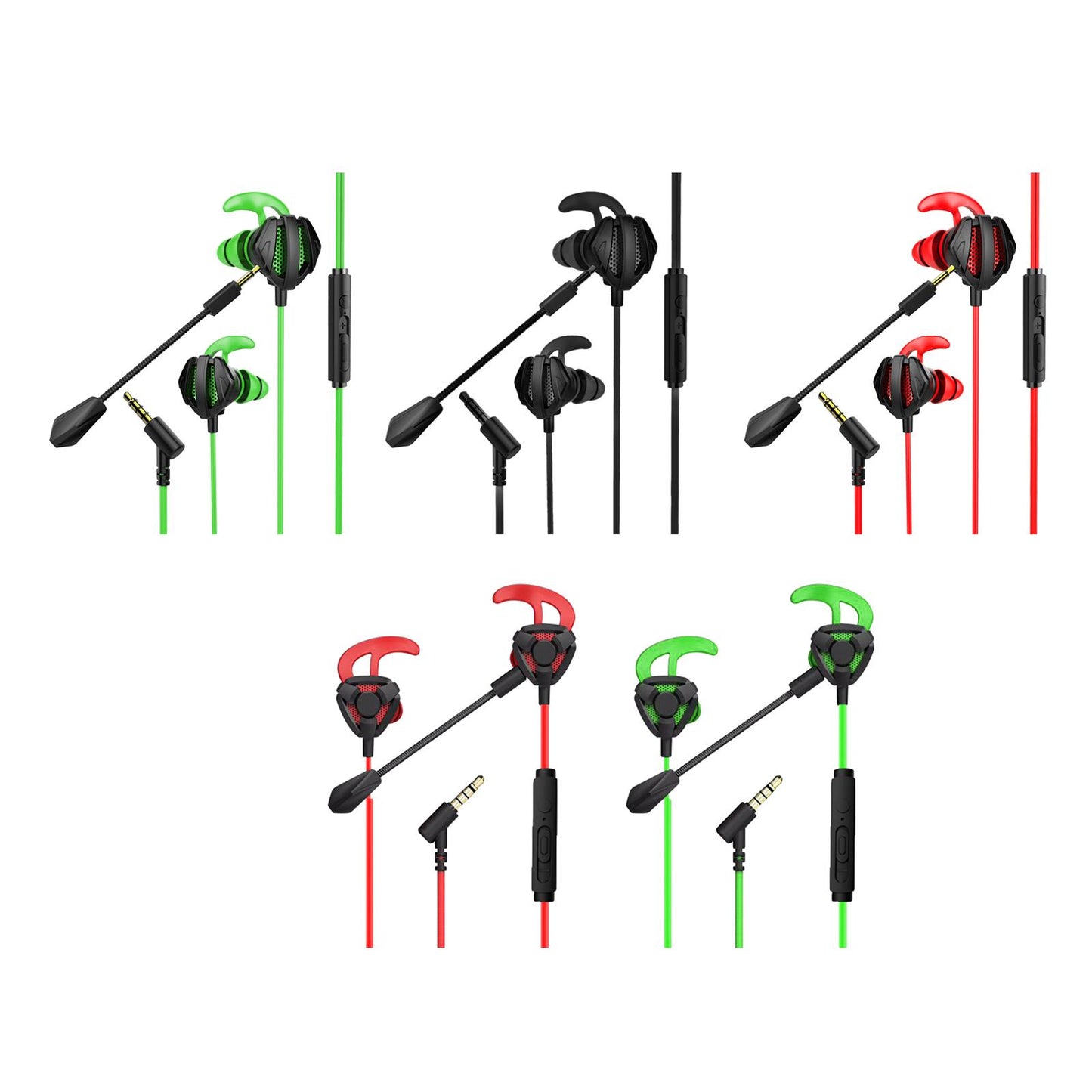 Gaming in Ear Headset Deep Bass for Laptop Games Mobile & PC G9 Black Red