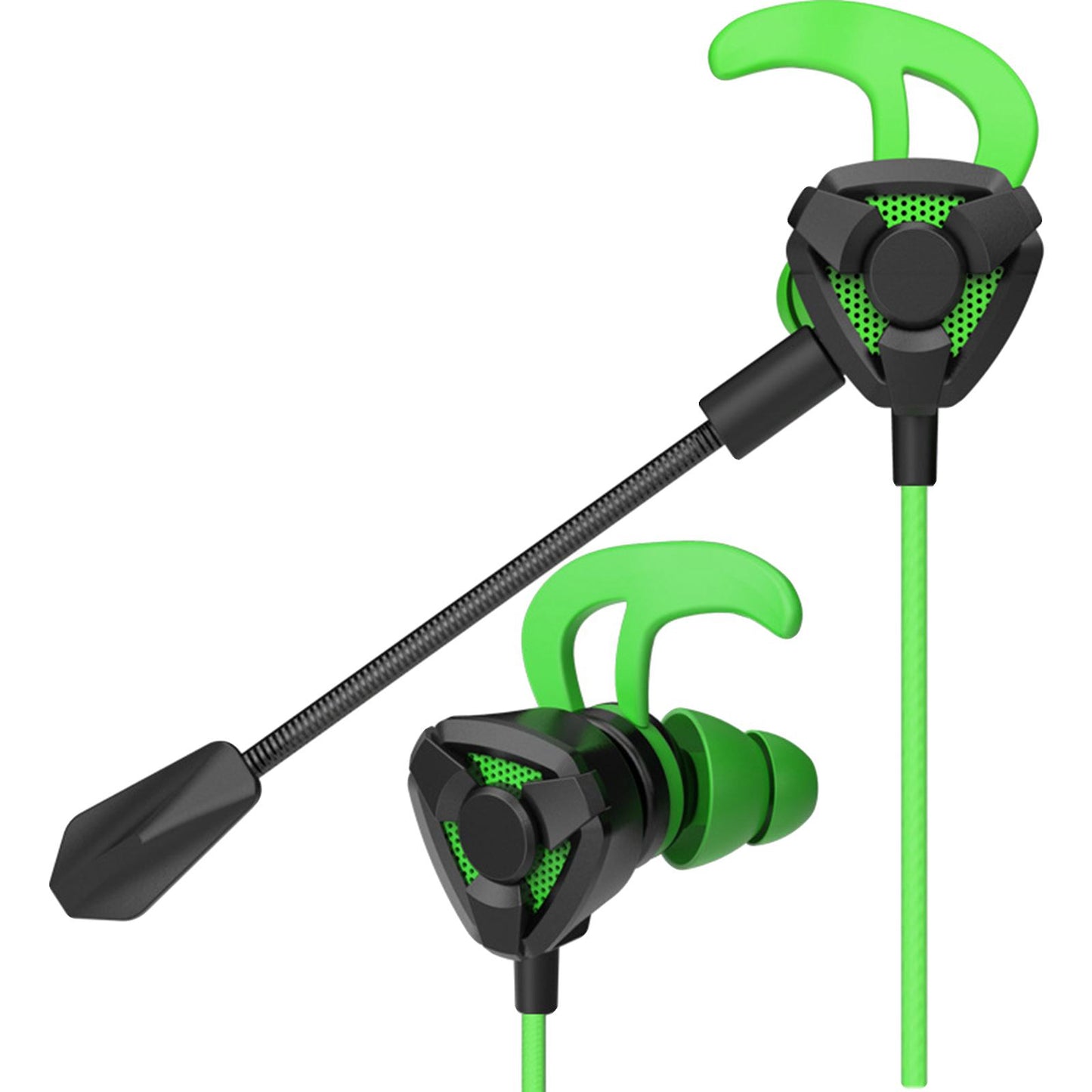 Gaming in Ear Headset Deep Bass for Laptop Games Mobile & PC G9 Black Green