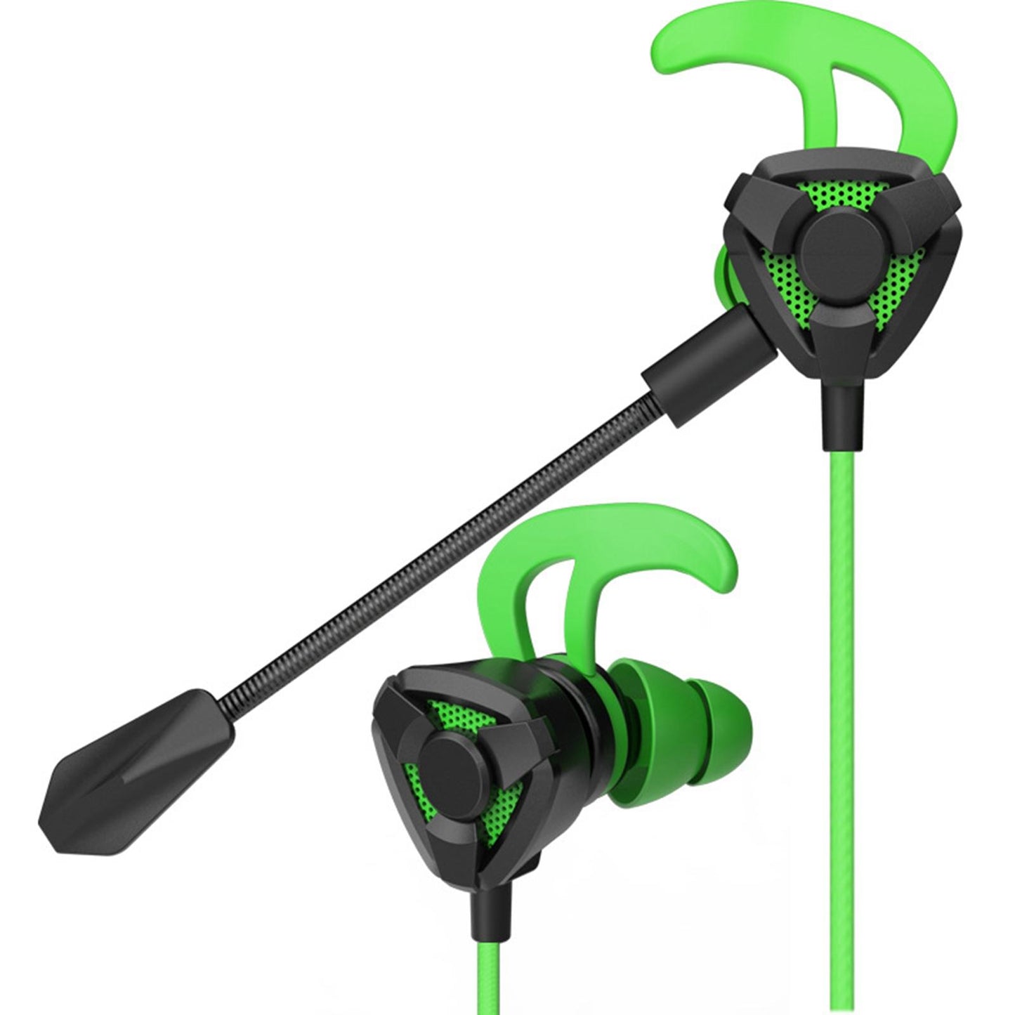 Gaming in Ear Headset Deep Bass for Laptop Games Mobile & PC G9 Black Green