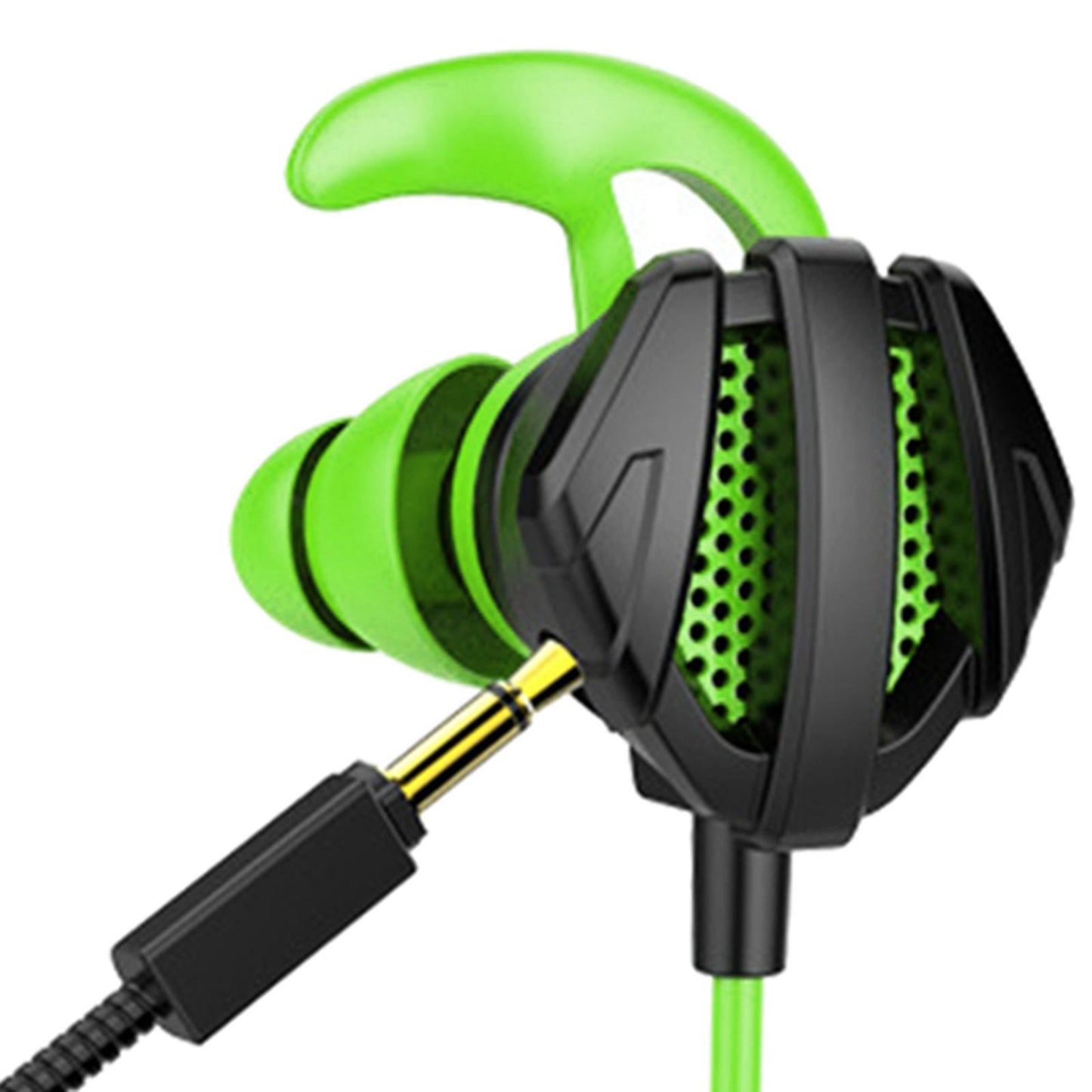 Gaming in Ear Headset Deep Bass for Laptop Games Mobile & PC G6 Black Green