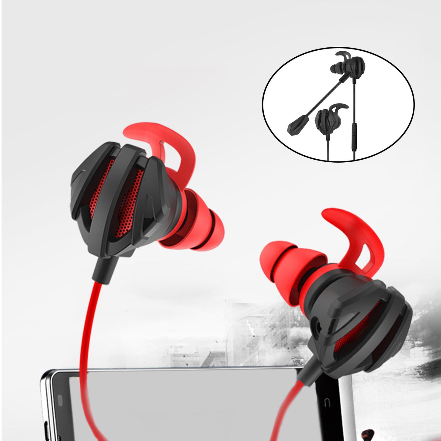 Gaming in Ear Headset Deep Bass for Laptop Games Mobile & PC G9 Black