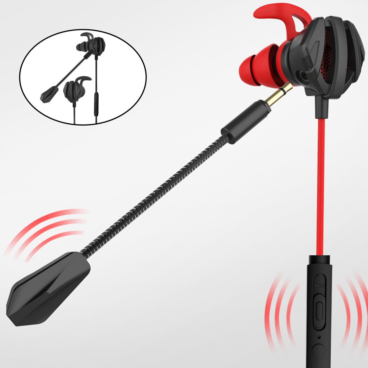 Gaming in Ear Headset Deep Bass for Laptop Games Mobile & PC G9 Black