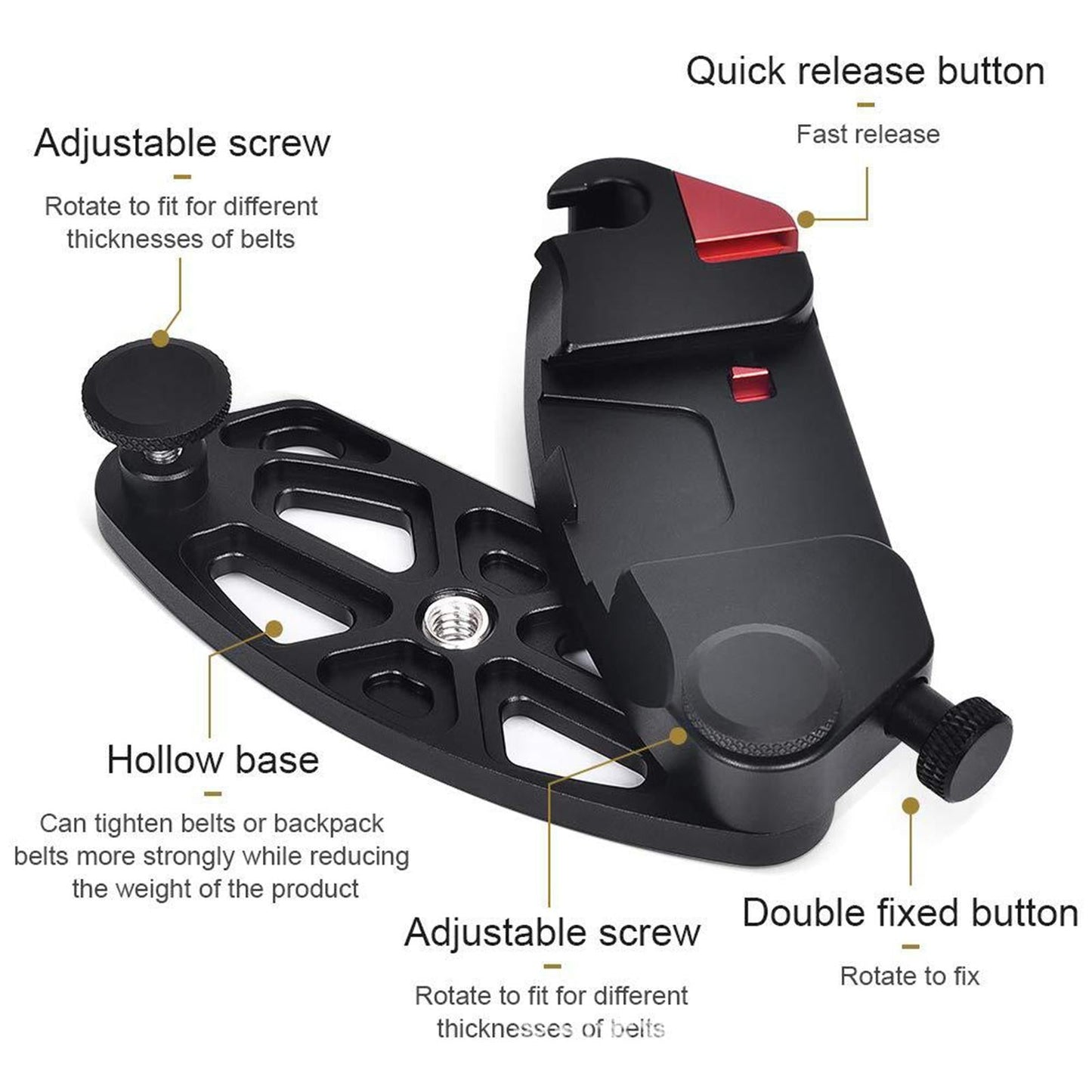 Universal Waist Belt Buckle Large Loading Mount for DSLR Digital Cameras