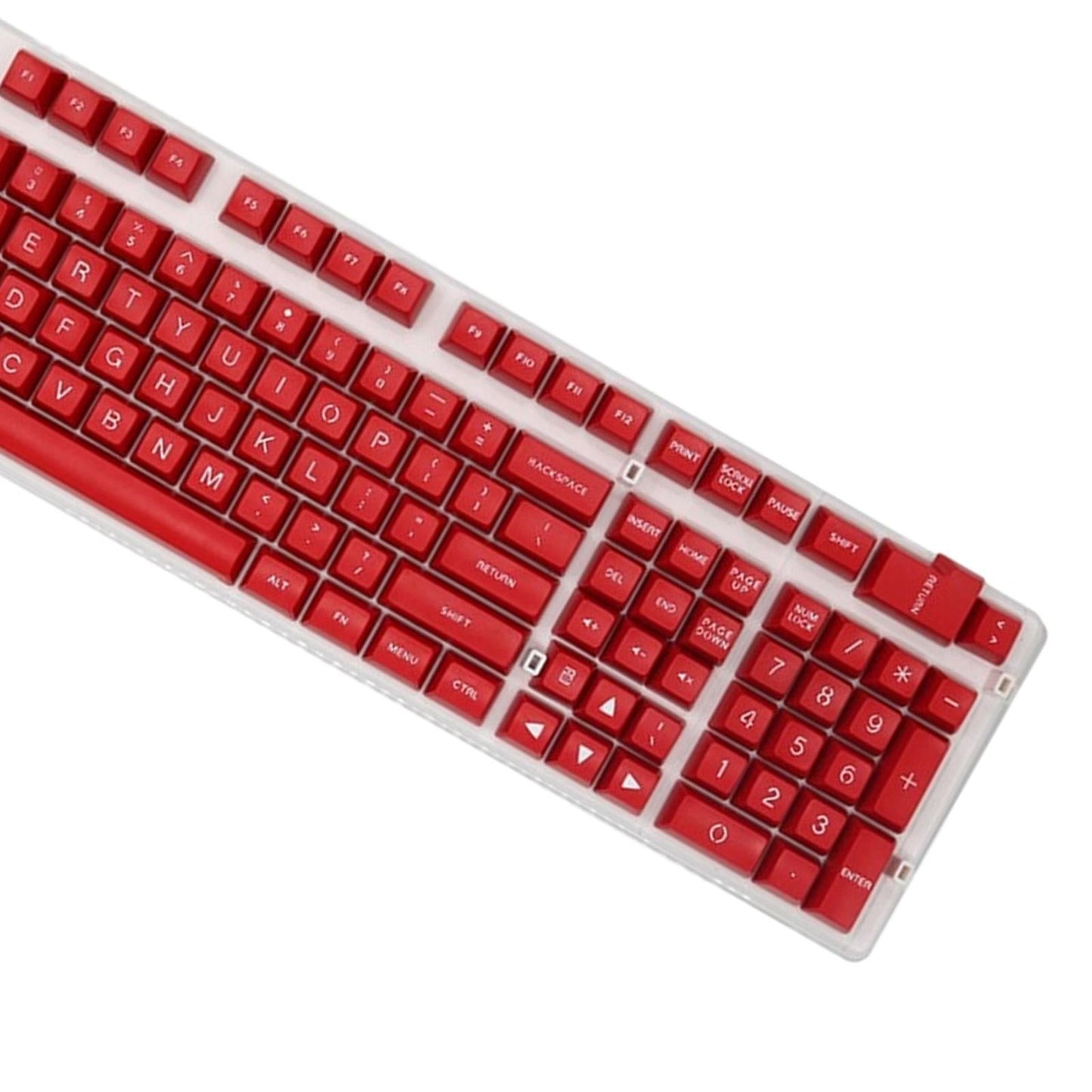 SA Profile 108 Keys Set Keycaps for Mechanical Keyboard Red White Letters