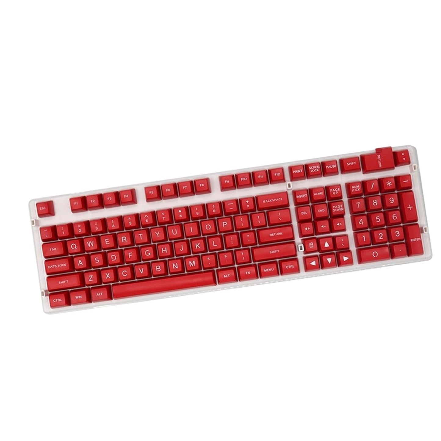 SA Profile 108 Keys Set Keycaps for Mechanical Keyboard Red White Letters