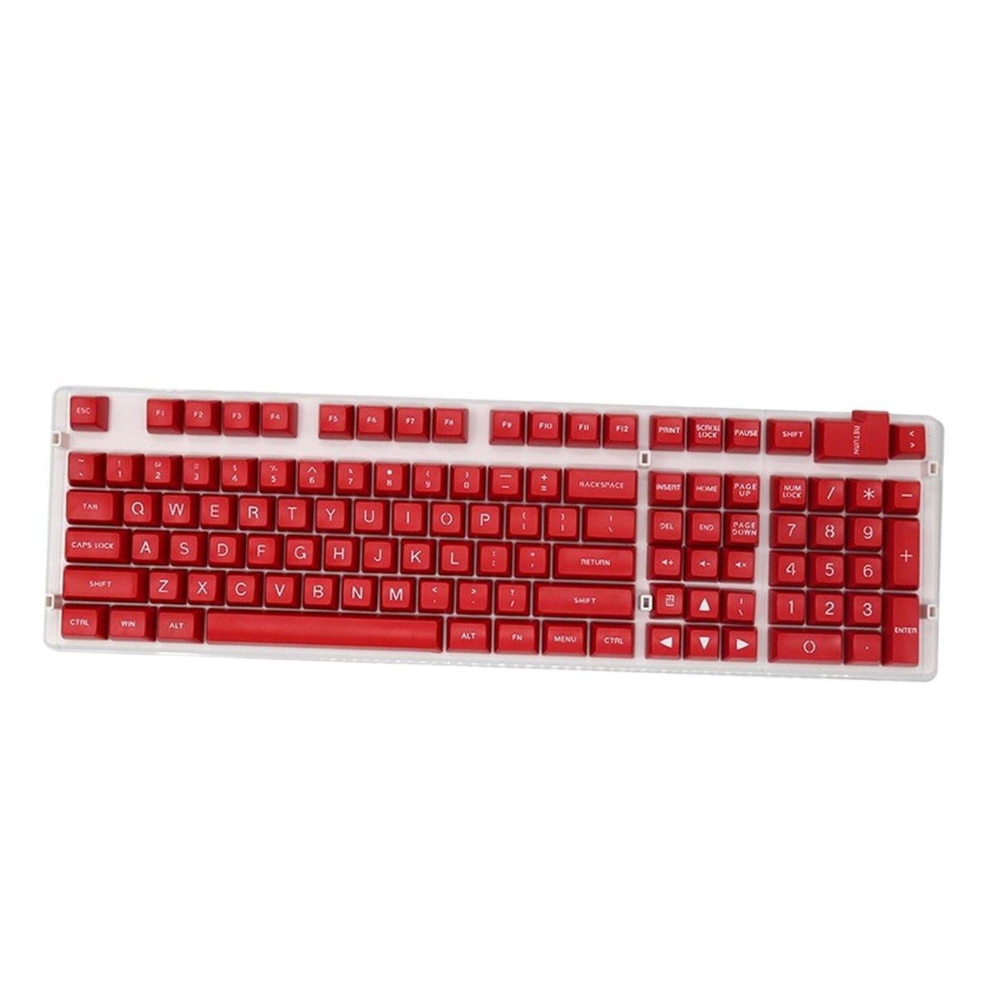 SA Profile 108 Keys Set Keycaps for Mechanical Keyboard Red White Letters