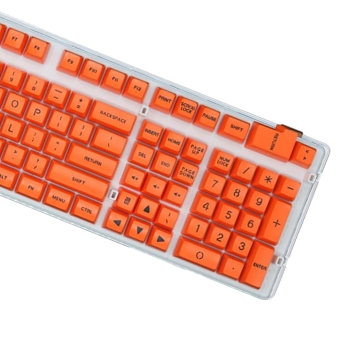 SA Profile 108 Keys Set Keycaps for Mechanical Keyboard Orange Black Letters