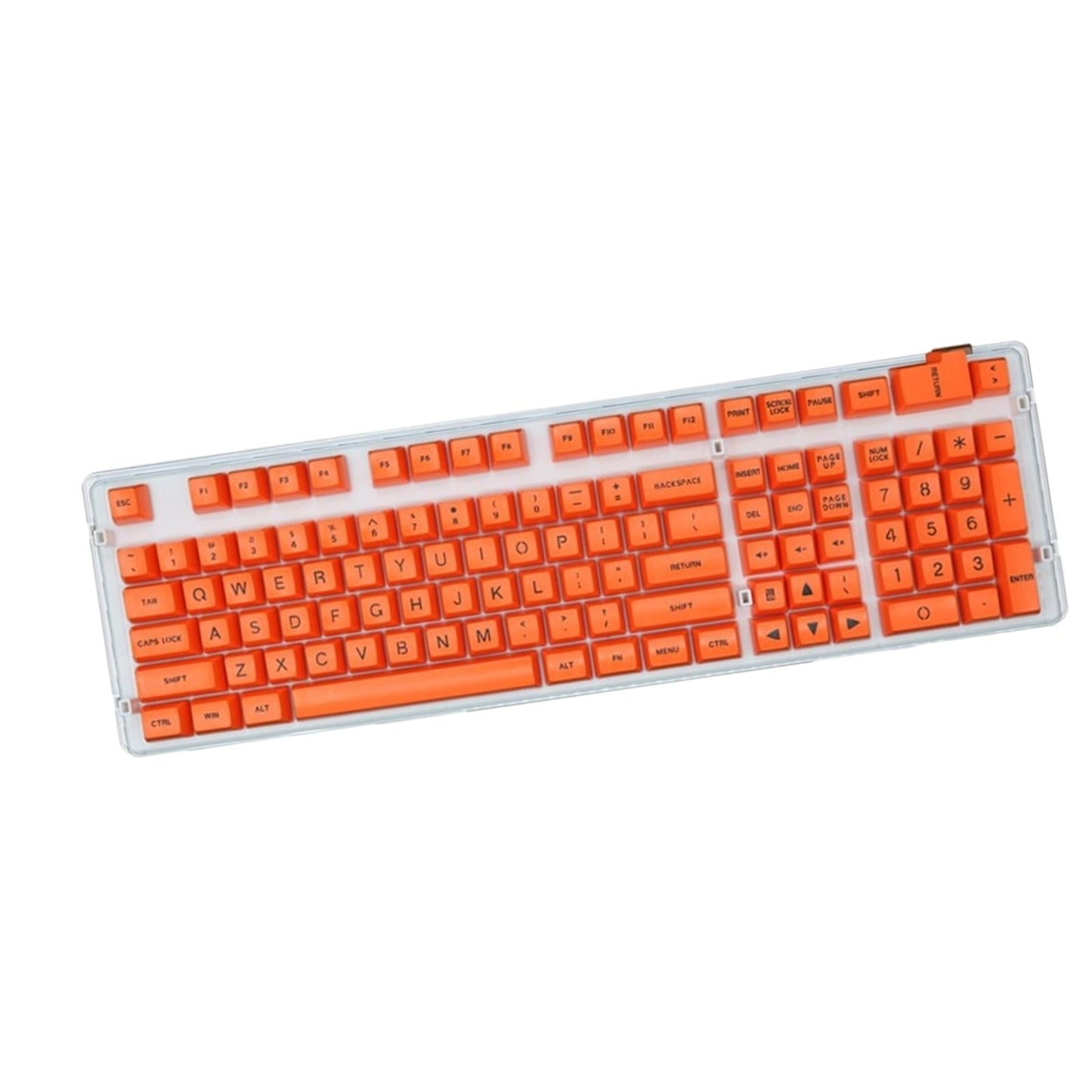 SA Profile 108 Keys Set Keycaps for Mechanical Keyboard Orange Black Letters