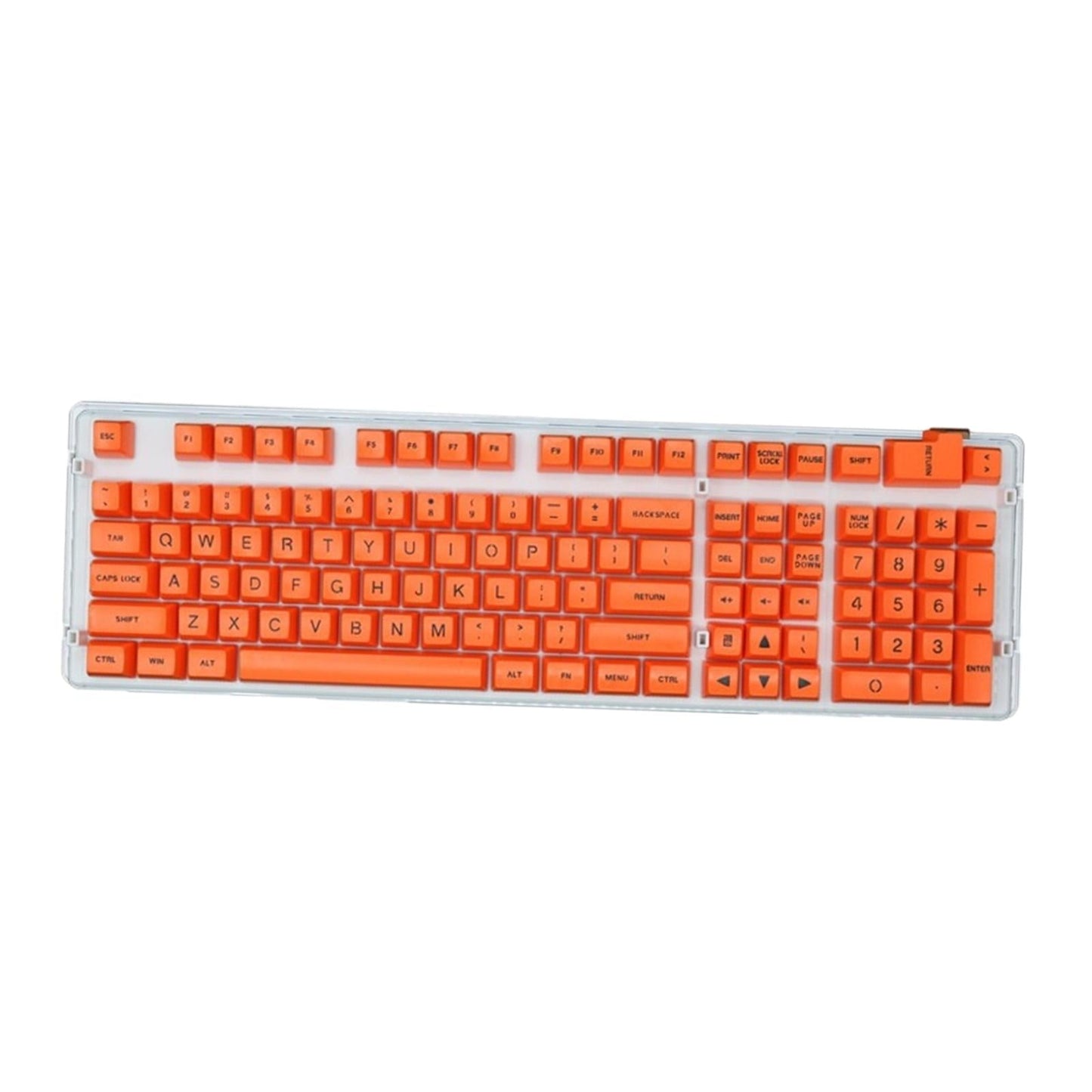 SA Profile 108 Keys Set Keycaps for Mechanical Keyboard Orange Black Letters