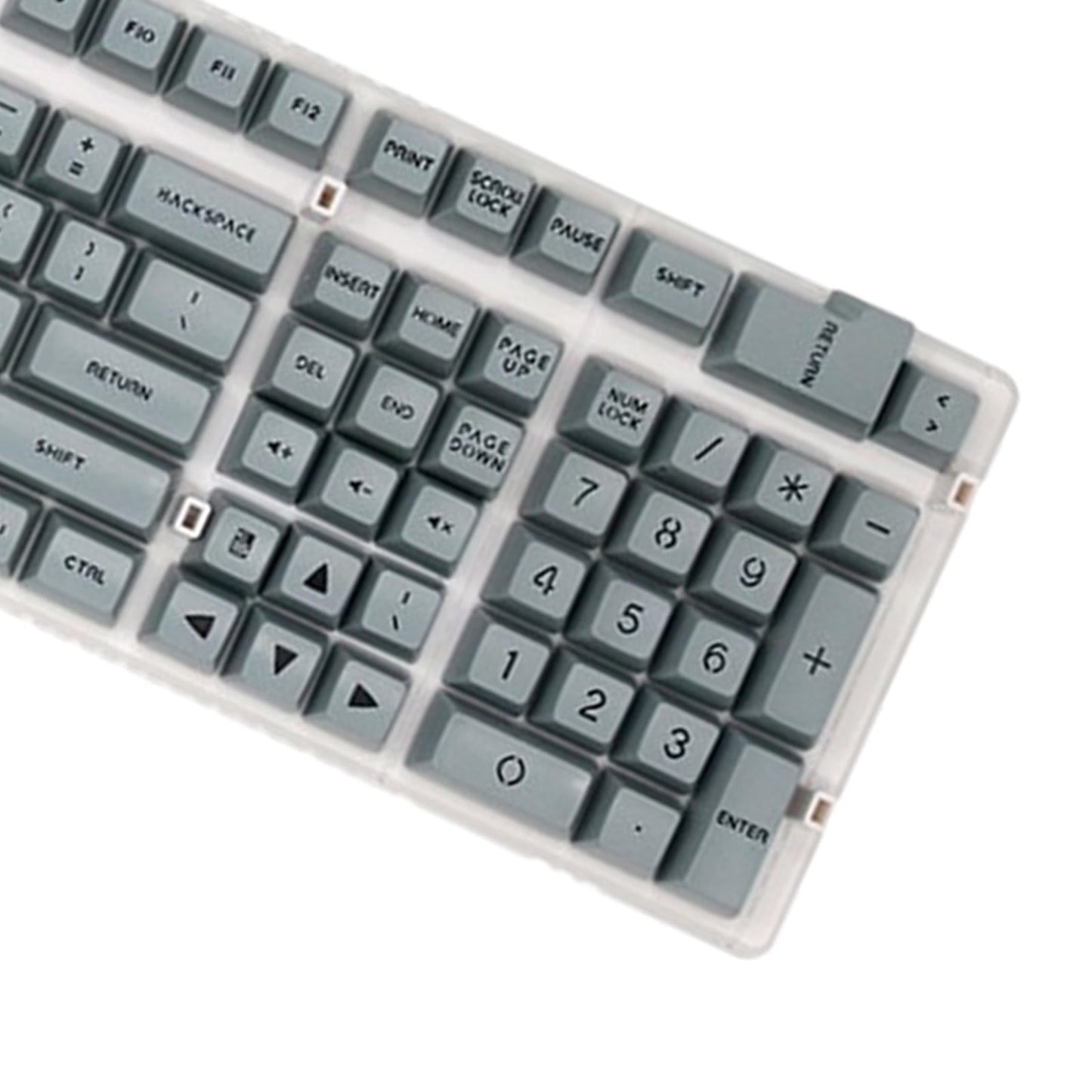 SA Profile 108 Keys Set Keycaps for Mechanical Keyboard Gray Black Letters