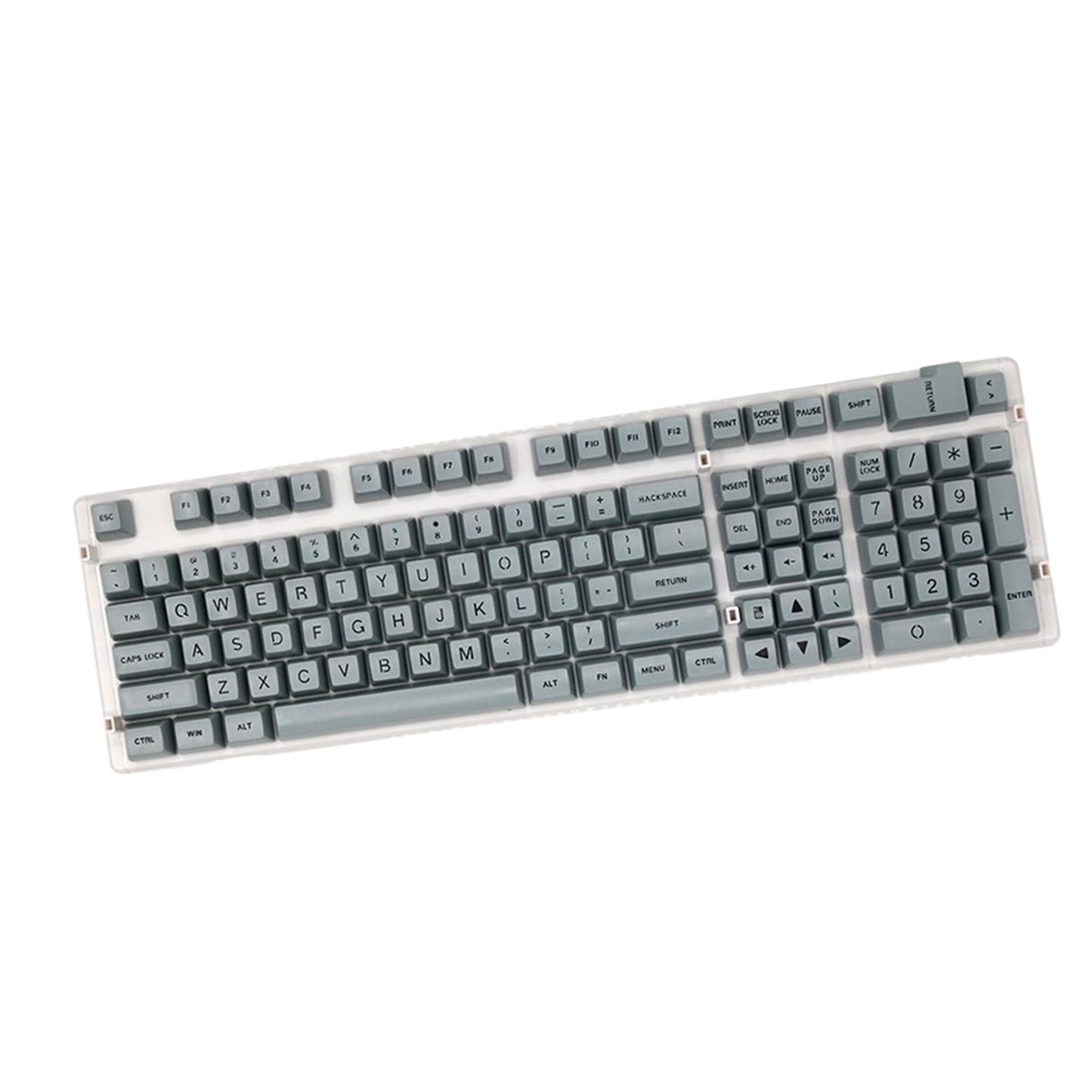 SA Profile 108 Keys Set Keycaps for Mechanical Keyboard Gray Black Letters