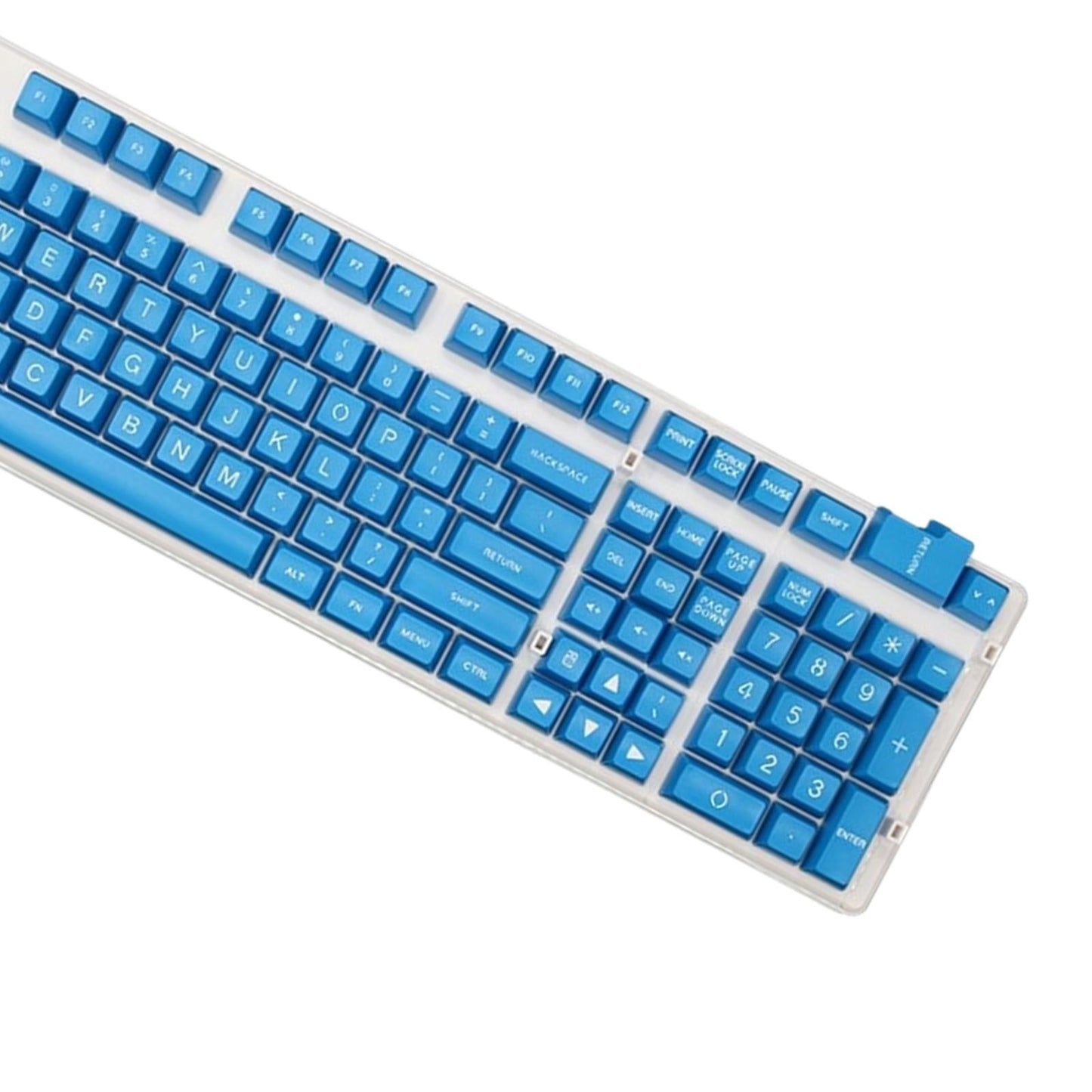 SA Profile 108 Keys Set Keycaps for Mechanical Keyboard Blue White Letters