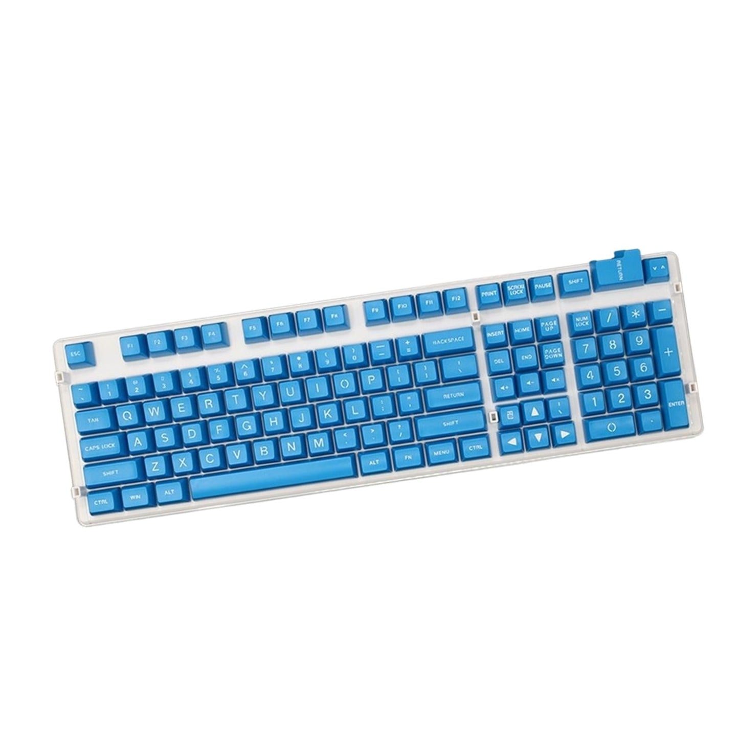 SA Profile 108 Keys Set Keycaps for Mechanical Keyboard Blue White Letters