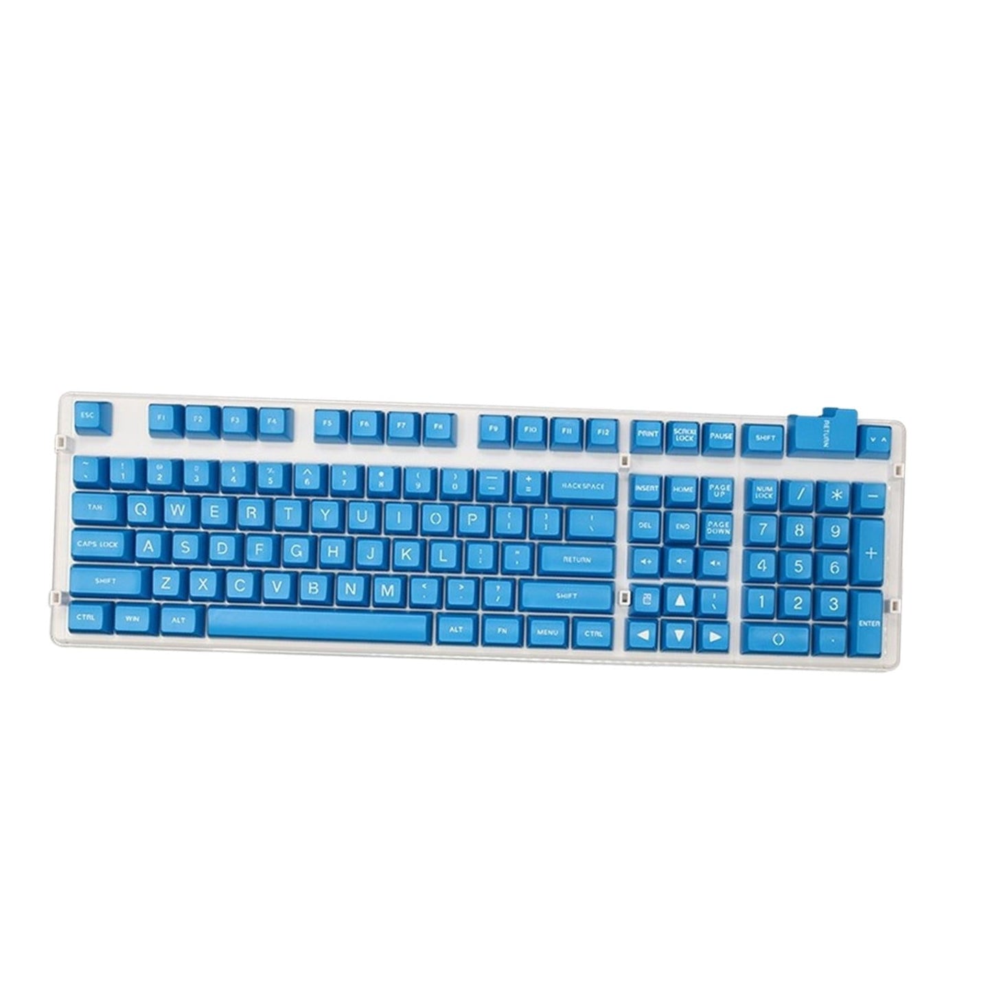 SA Profile 108 Keys Set Keycaps for Mechanical Keyboard Blue White Letters