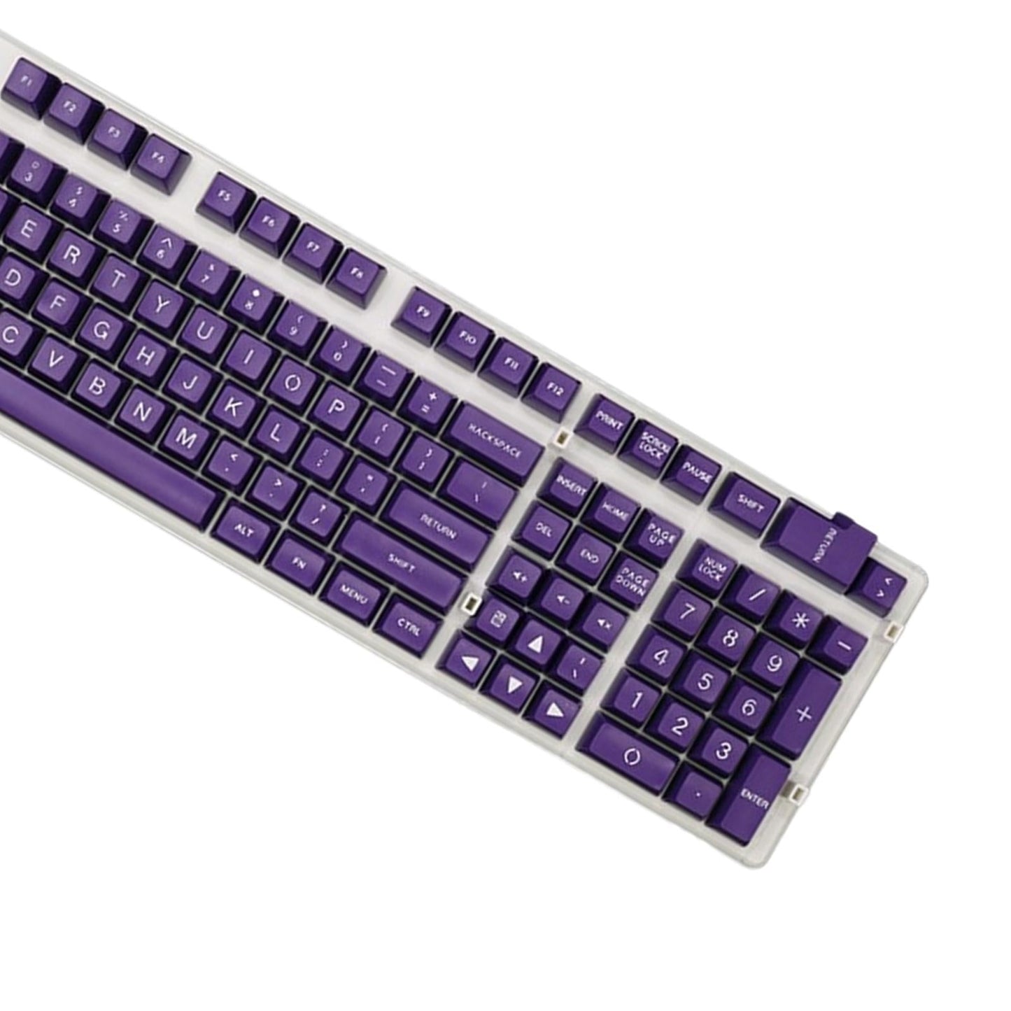 SA Profile 108 Keys Set Keycaps for Mechanical Keyboard Purple White Letters