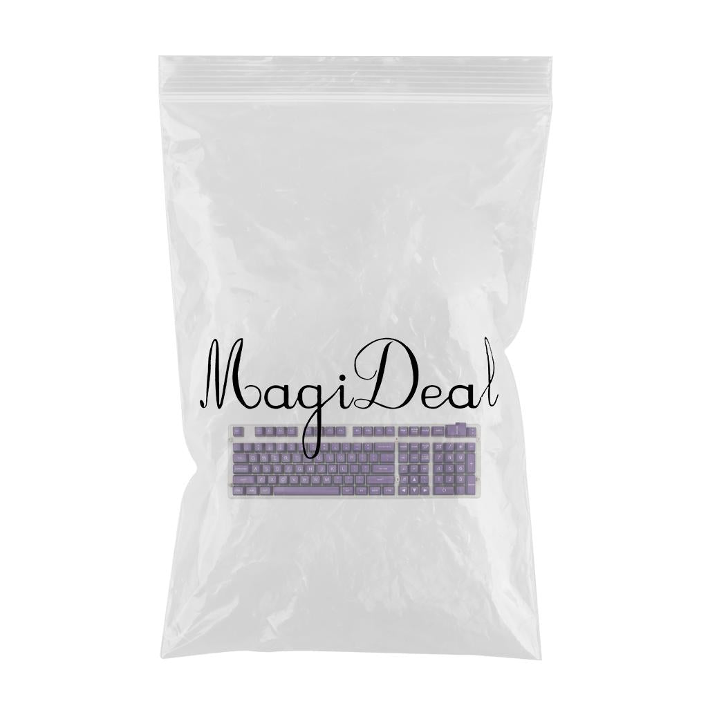 SA Profile 108 Keys Set Keycaps for Mechanical Keyboard Purple White Letters