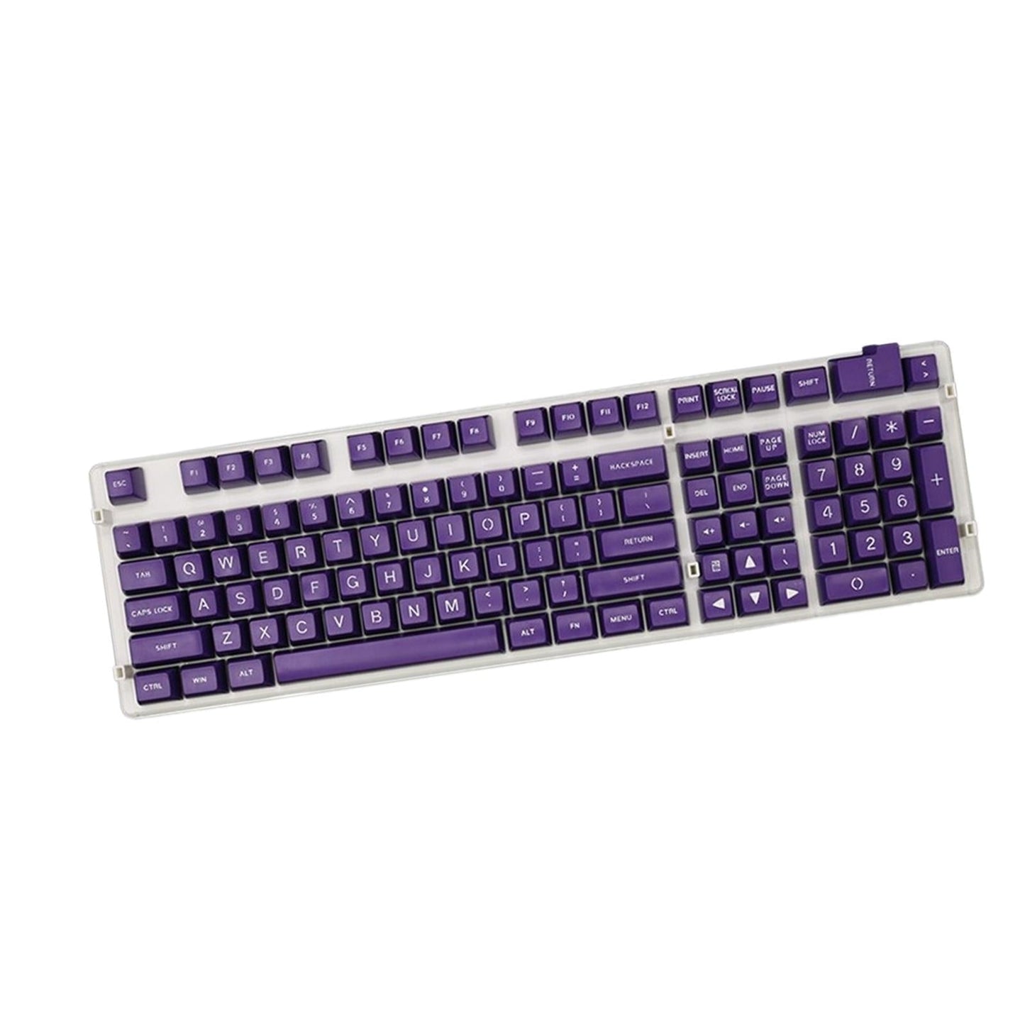 SA Profile 108 Keys Set Keycaps for Mechanical Keyboard Purple White Letters
