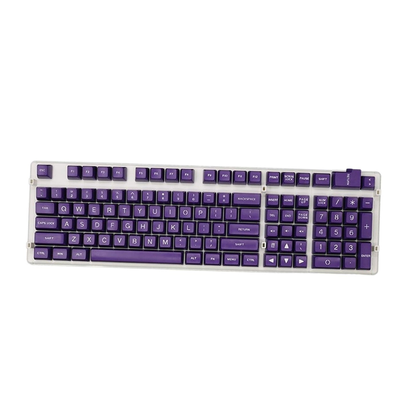 SA Profile 108 Keys Set Keycaps for Mechanical Keyboard Purple White Letters