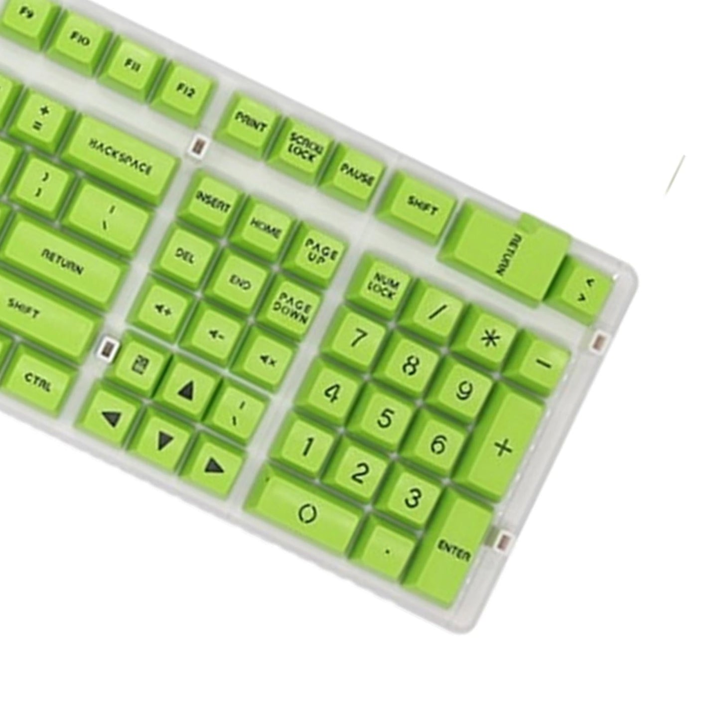 SA Profile 108 Keys Set Keycaps for Mechanical Keyboard Green Black Letters