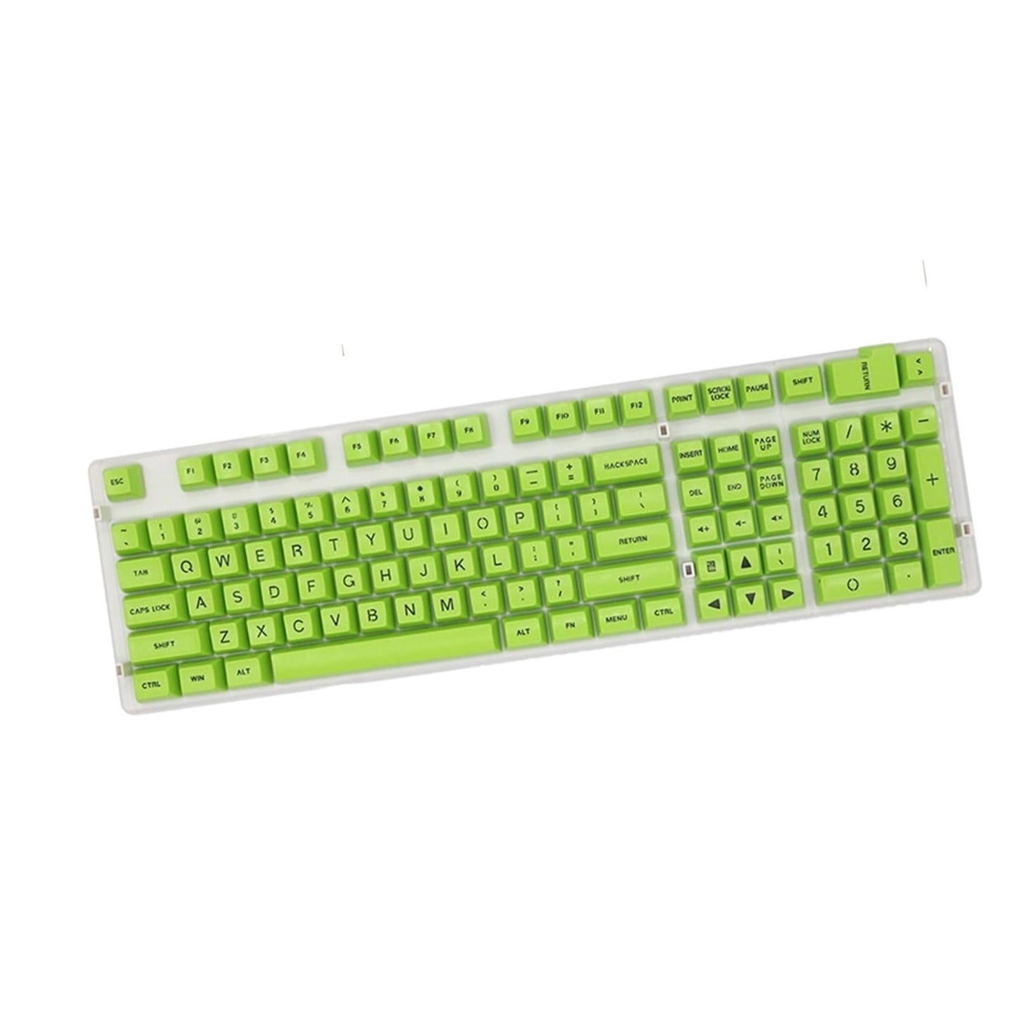 SA Profile 108 Keys Set Keycaps for Mechanical Keyboard Green Black Letters