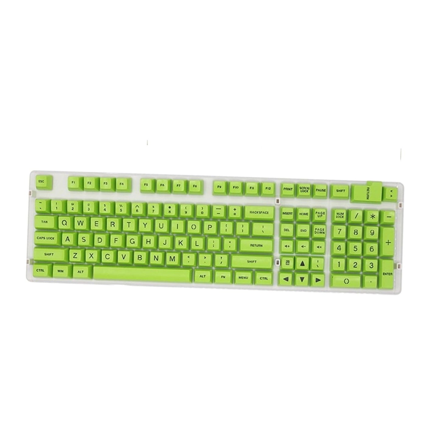 SA Profile 108 Keys Set Keycaps for Mechanical Keyboard Green Black Letters