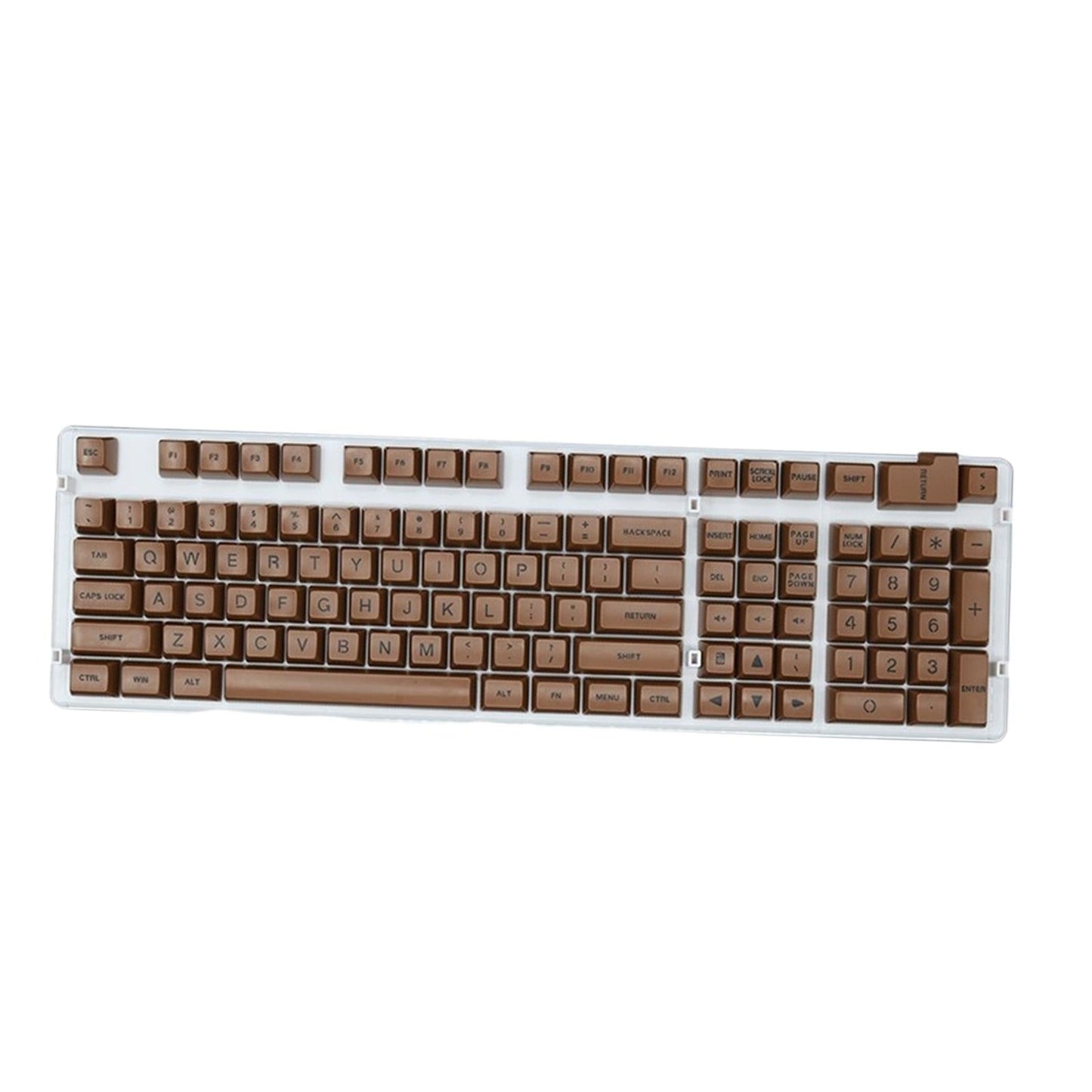 SA Profile 108 Keys Set Keycaps for Mechanical Keyboard Brown Black Letters