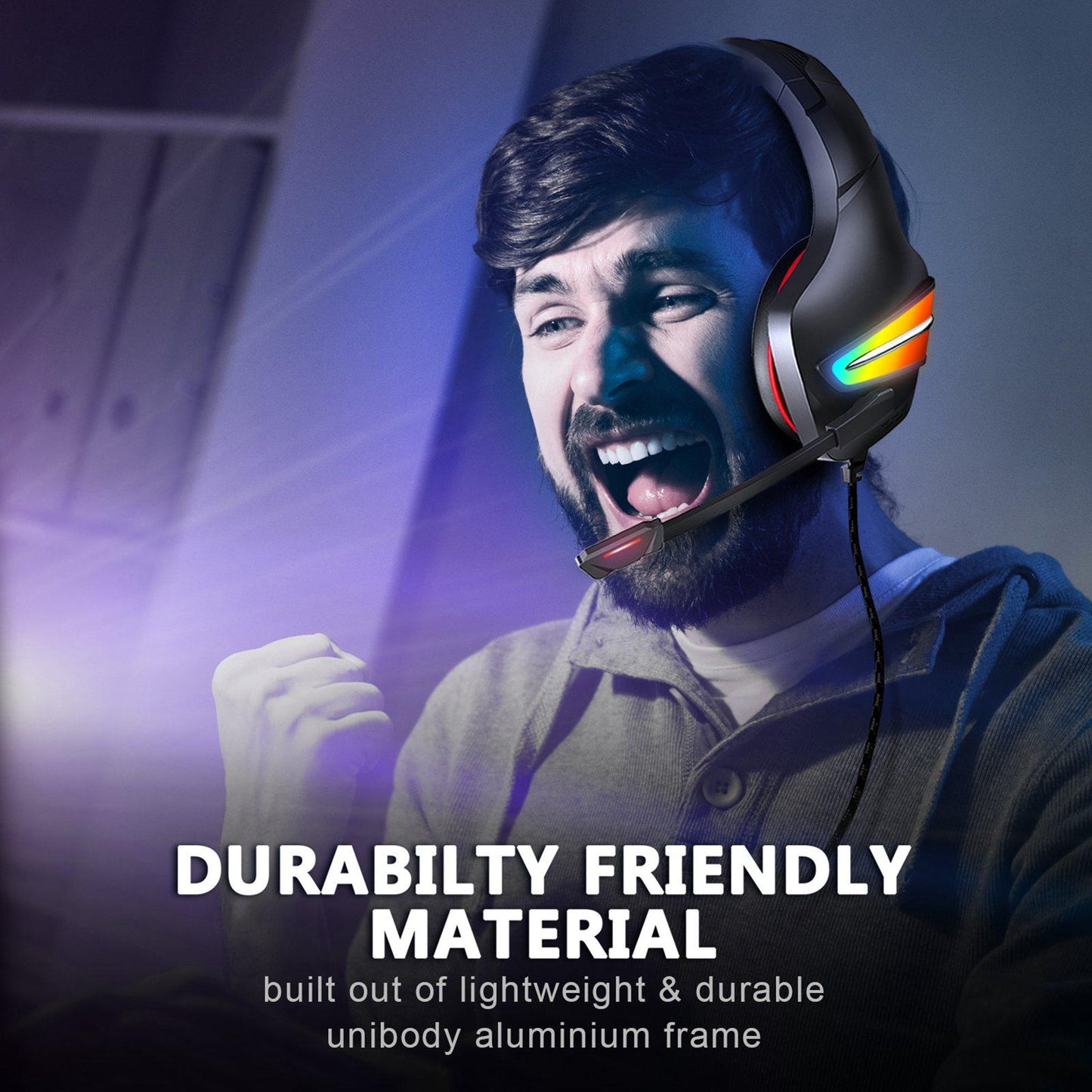 Gaming Headset Stereo Comfortable Over-Ear for Laptop Competition Movie Black Red