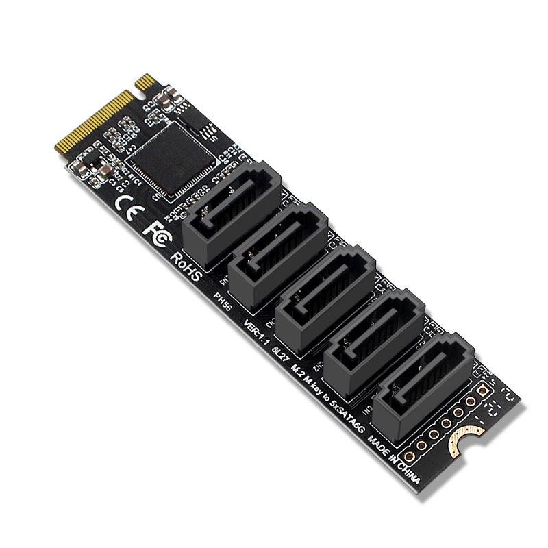 Adapter Card Hard Disk SI-Pex40139 Jmb585 Chipset 5 Port for PCIe PC Desktop