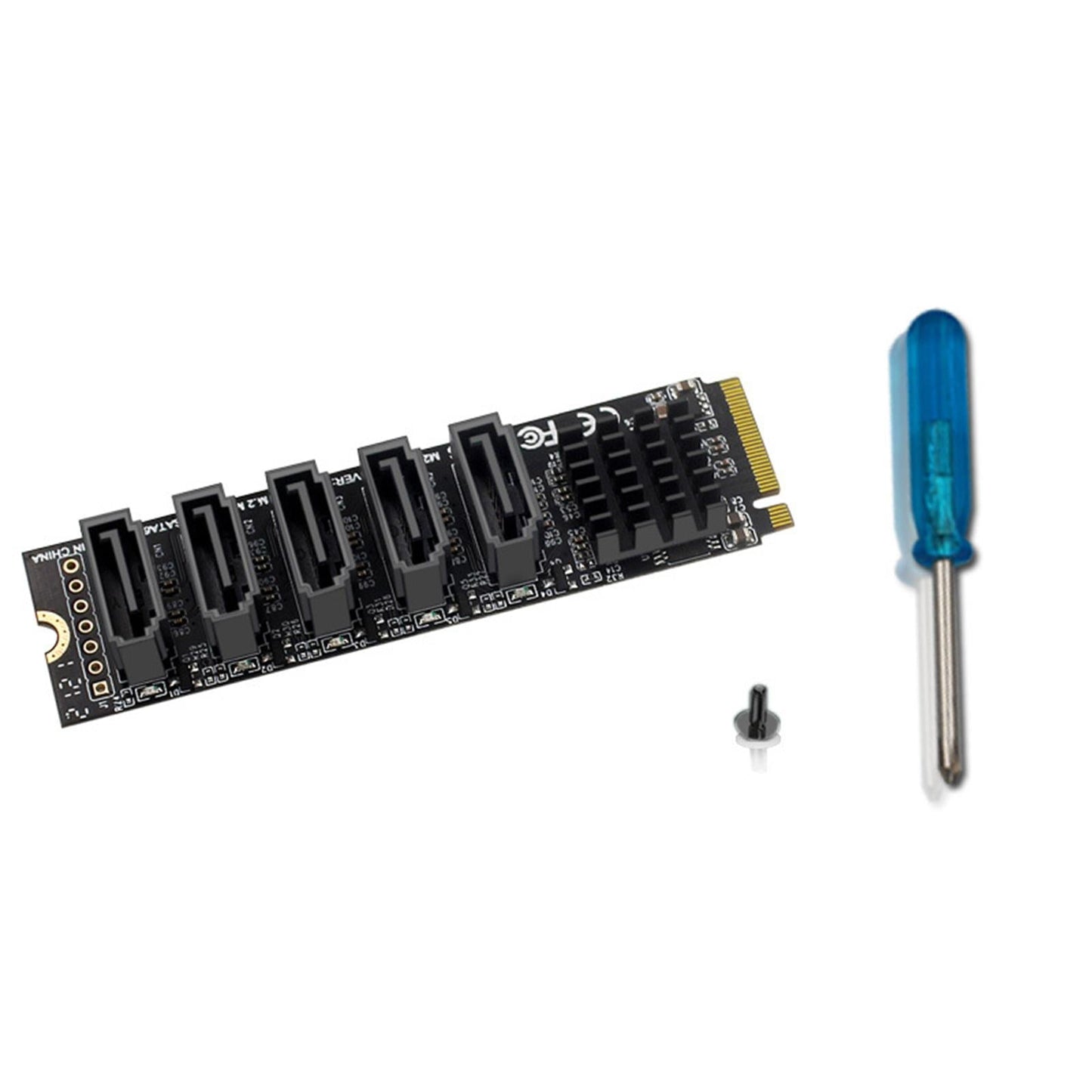 Adapter Card Hard Disk SI-Pex40139 Jmb585 Chipset 5 Port for PCIe PC Desktop