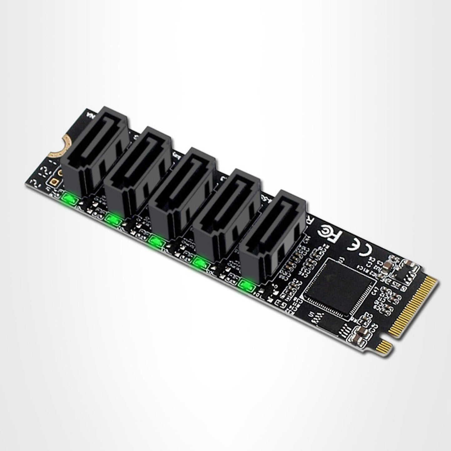 Adapter Card Hard Disk SI-Pex40139 Jmb585 Chipset 5 Port for PCIe PC Desktop
