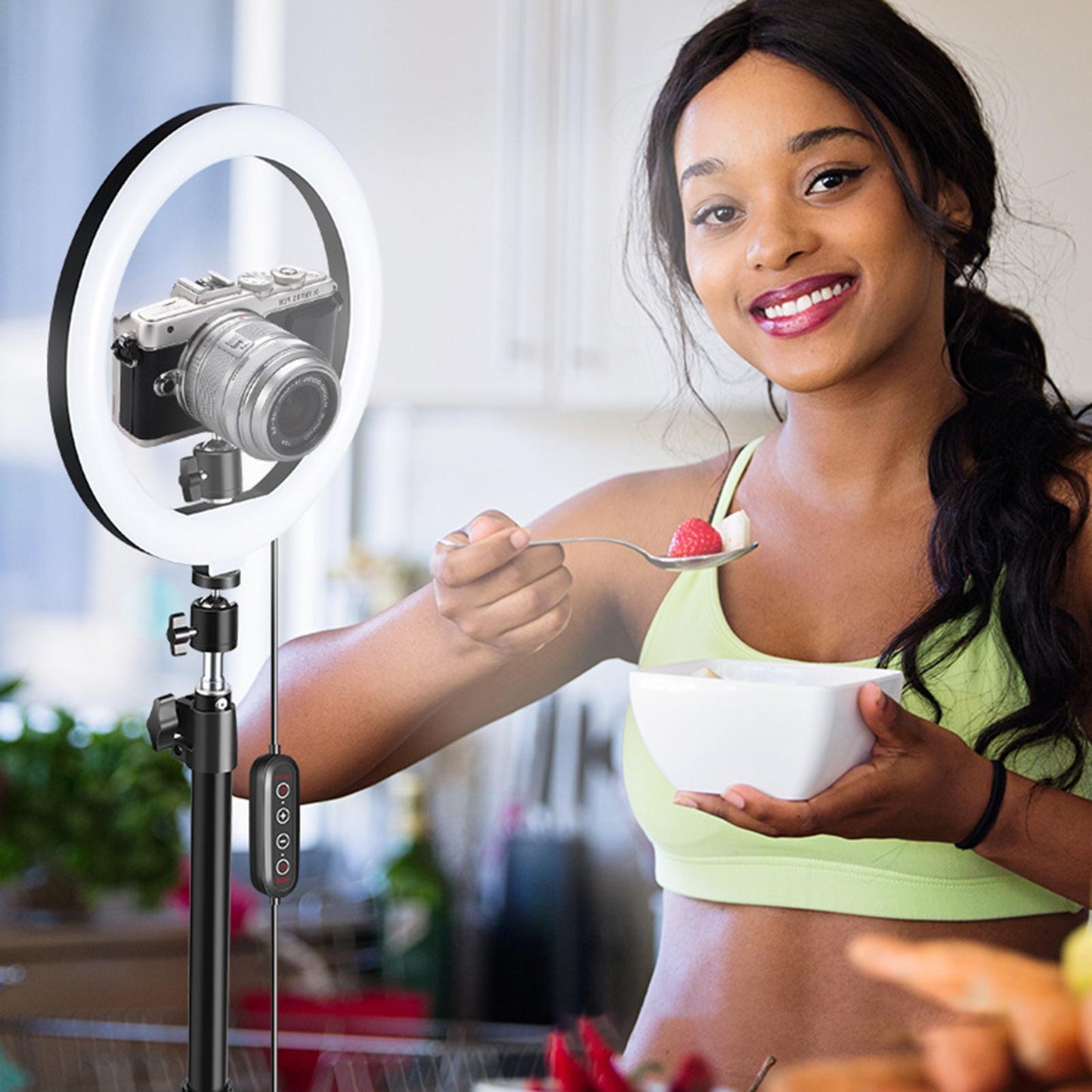 Desk Mount Stand Adjustable Standard for Smartphone Panel Light DSLR Camera