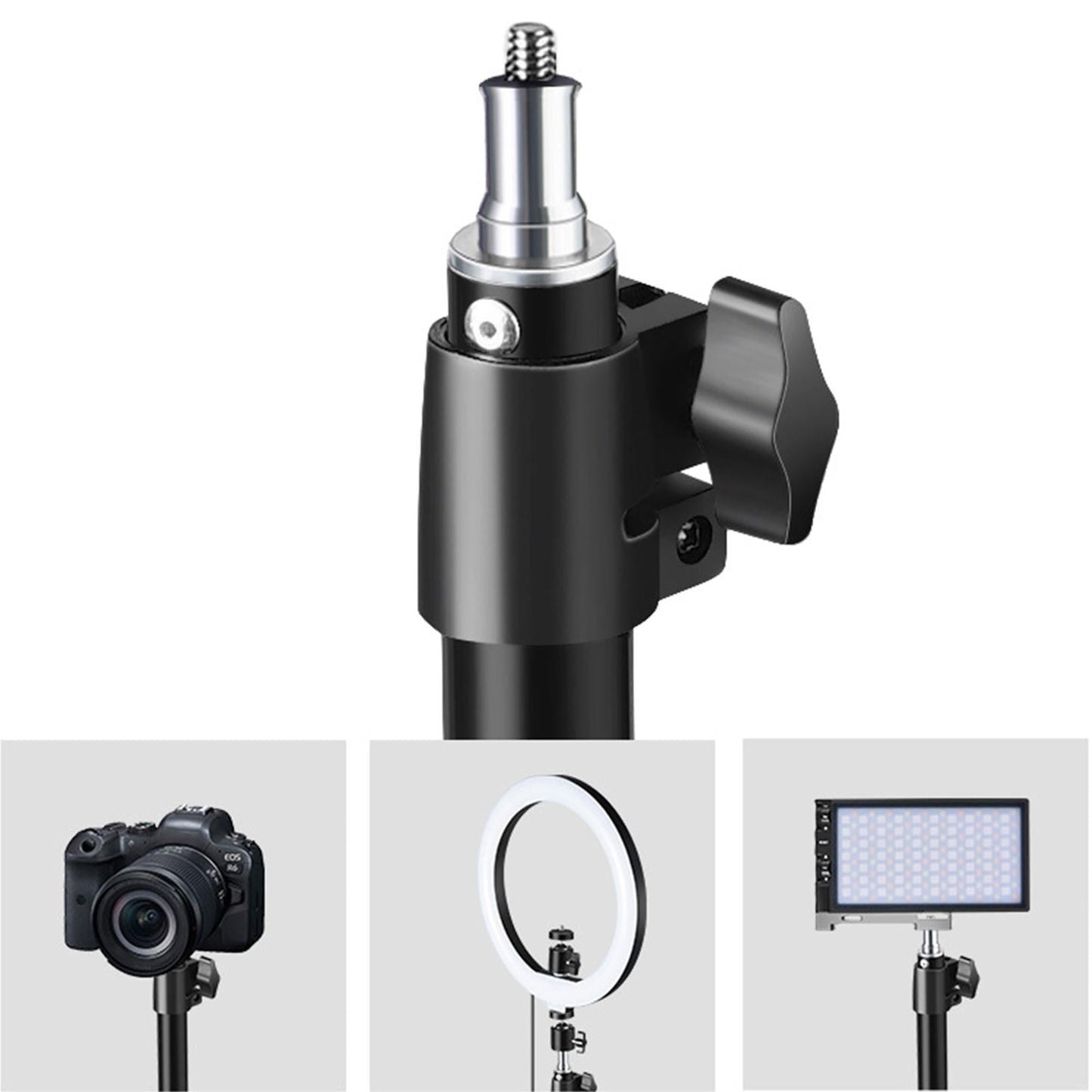 Desk Mount Stand Adjustable Standard for Smartphone Panel Light DSLR Camera