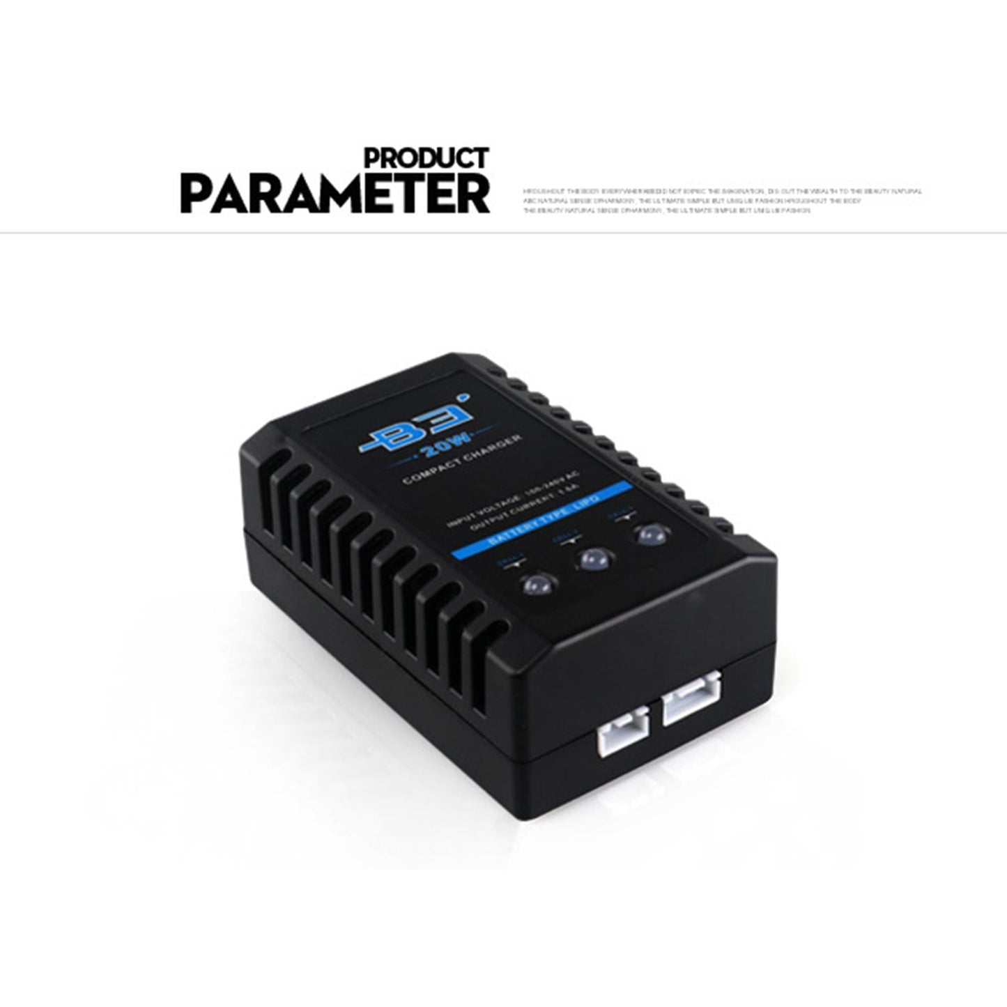 B3 RC 20W Balance Charger 1.6A for 2S 3S 7.4V 11.1V Lithium Battery Plug-EU