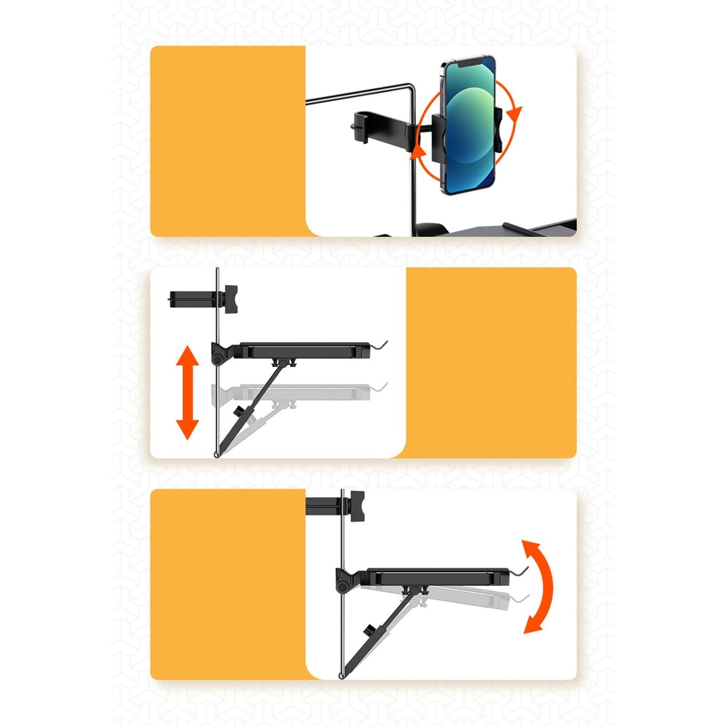 Portable Car Steering Wheel Tray Table for Travel Drink Fits Most Vehicles