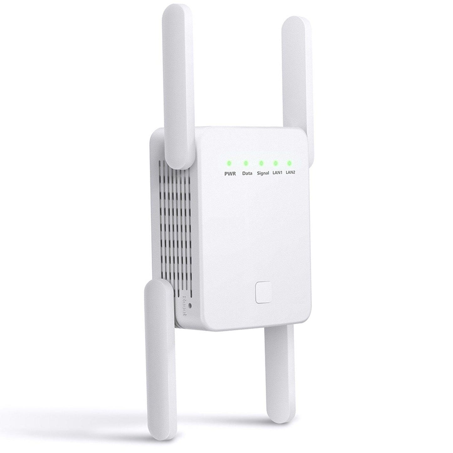 1200Mbps WiFi Extender Router Booster 2.4G 5G Dual Band Amplifier US White