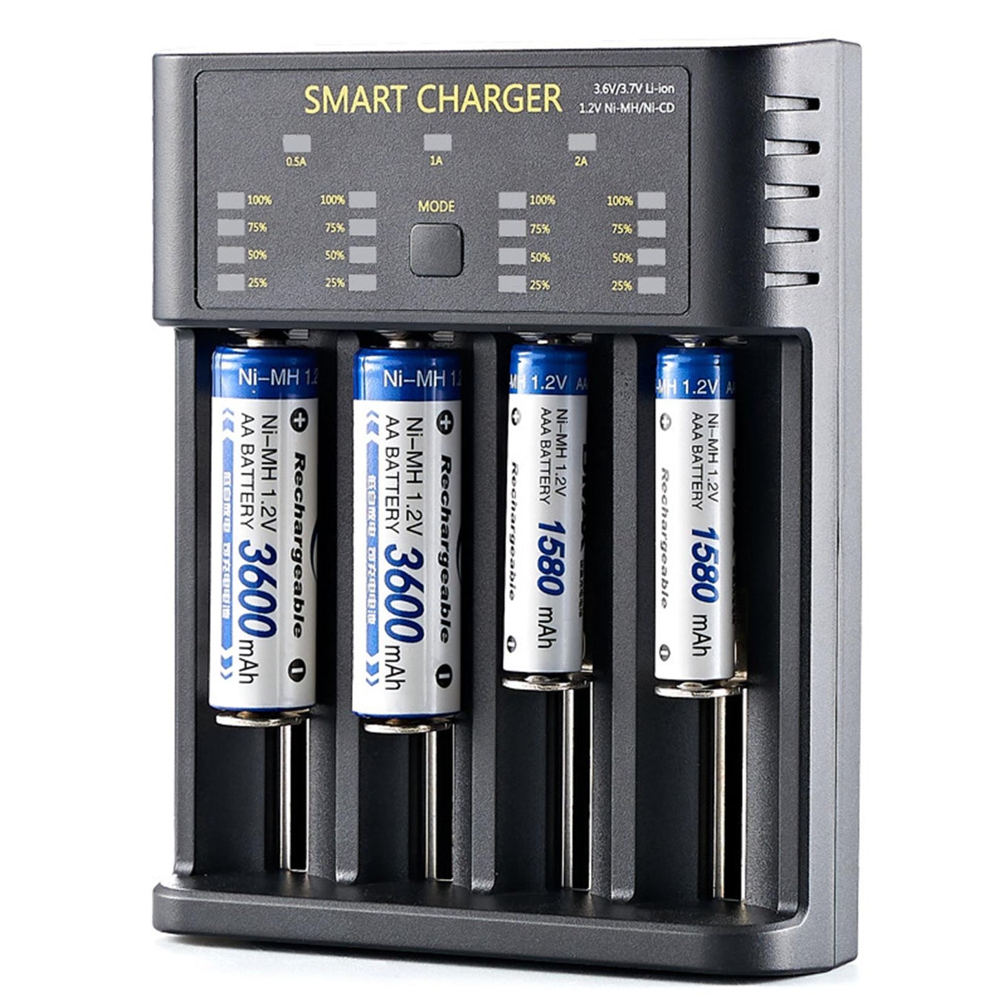 18650 Batteries Charger 4-Slot for LI-Ion Batteries 10440 14500 14650 16340