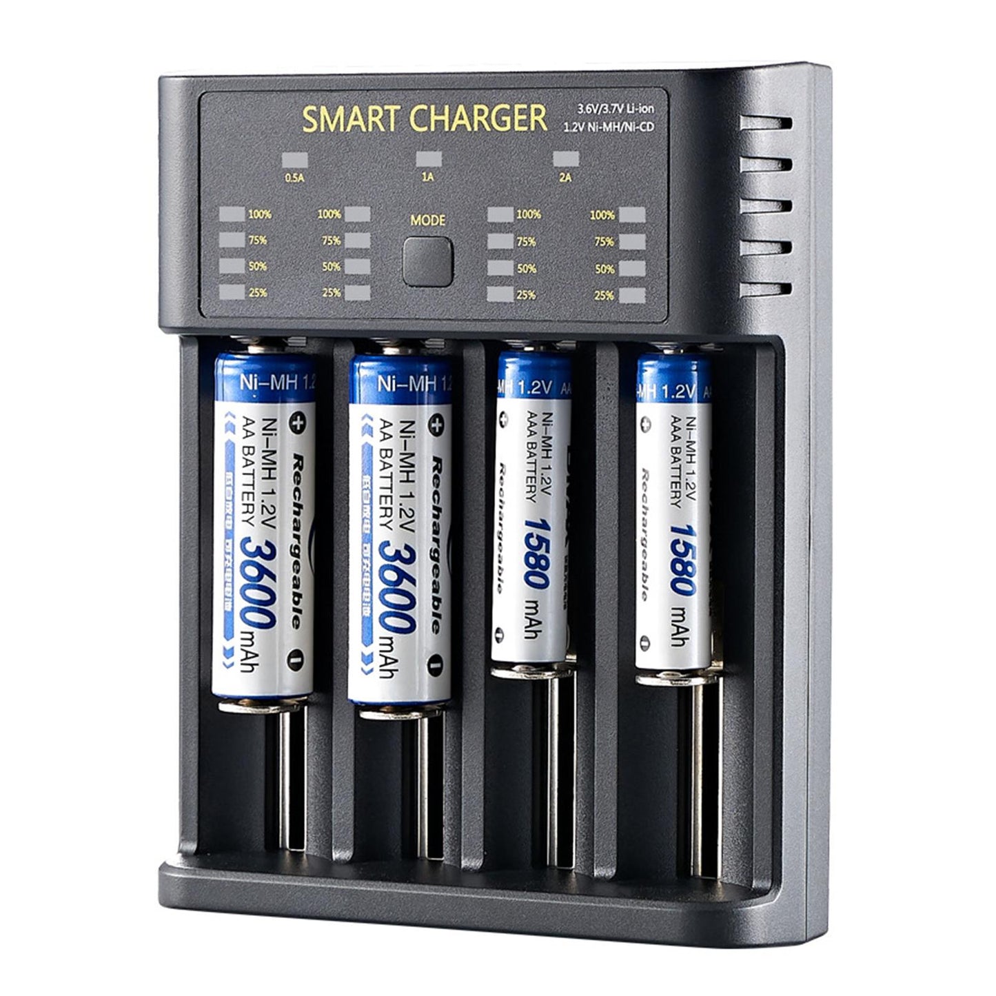 18650 Batteries Charger 4-Slot for LI-Ion Batteries 10440 14500 14650 16340