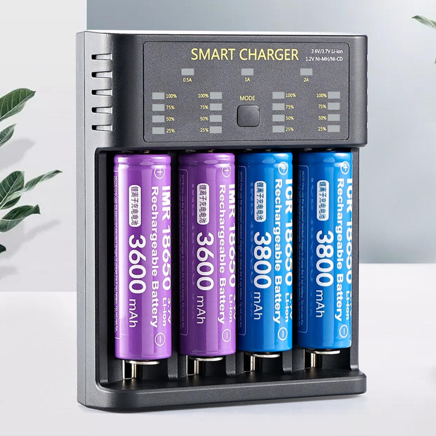 18650 Batteries Charger 4-Slot for LI-Ion Batteries 10440 14500 14650 16340