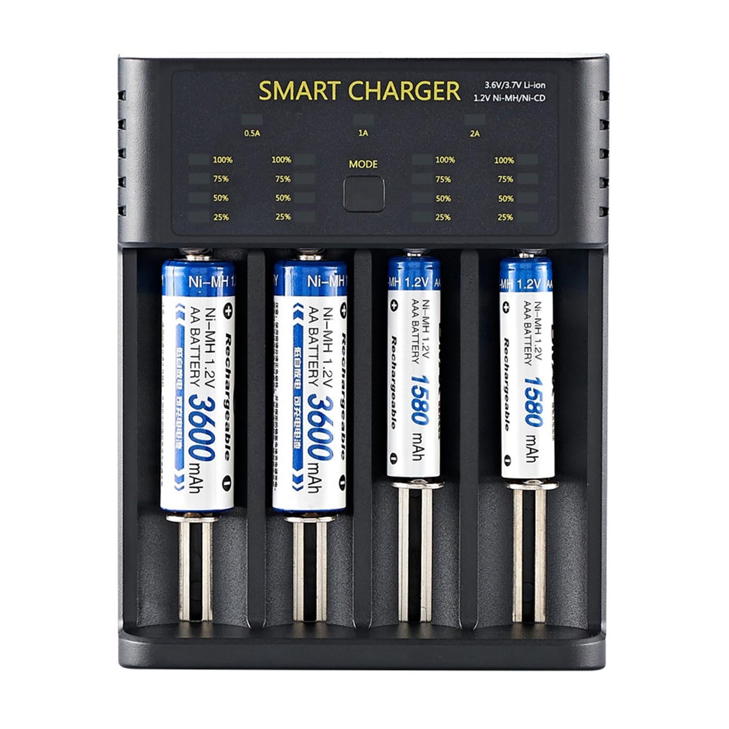 18650 Batteries Charger 4-Slot for LI-Ion Batteries 10440 14500 14650 16340