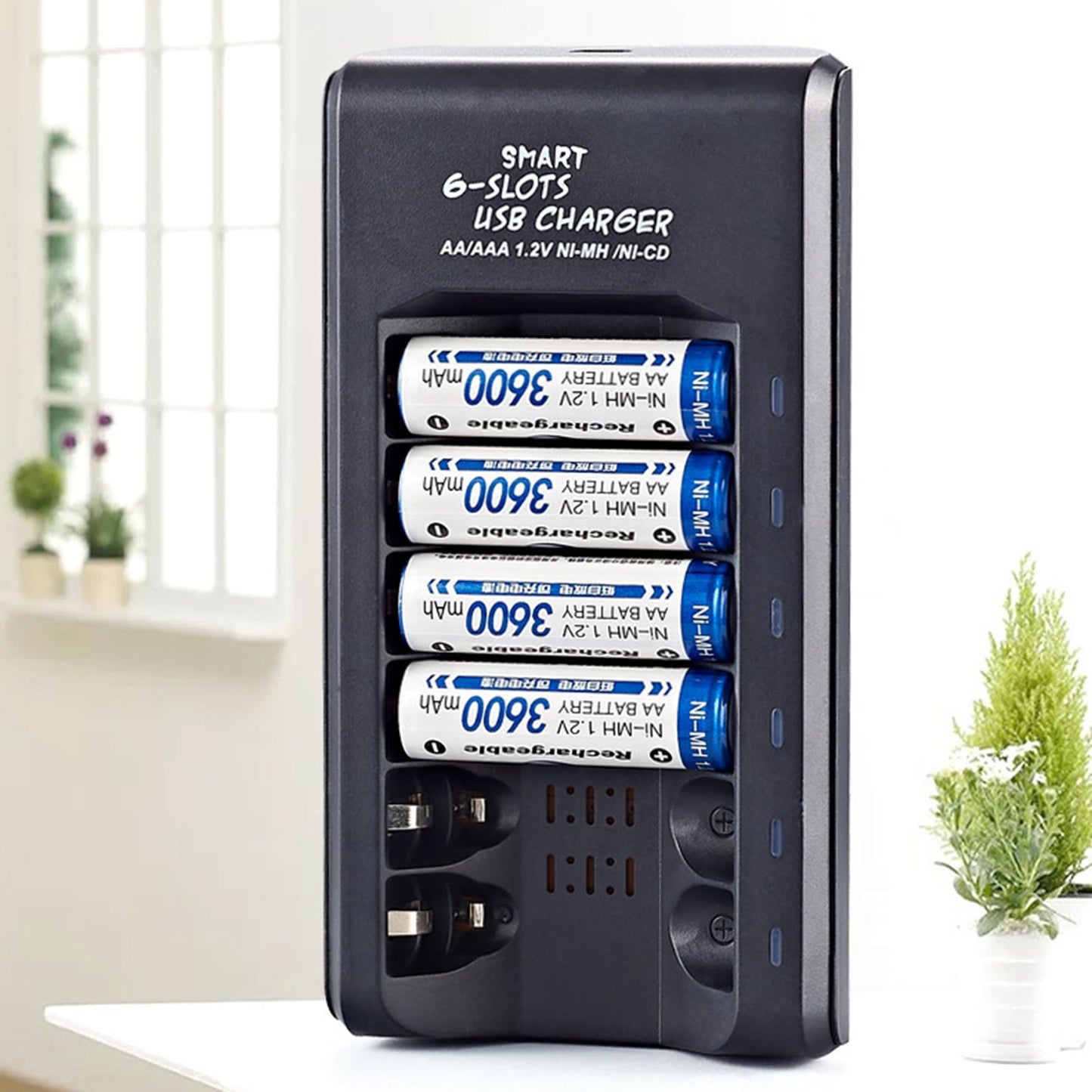 Universal AA/AAA Battery Charger Over-Charge Protection for Ni-MH Ni-CD