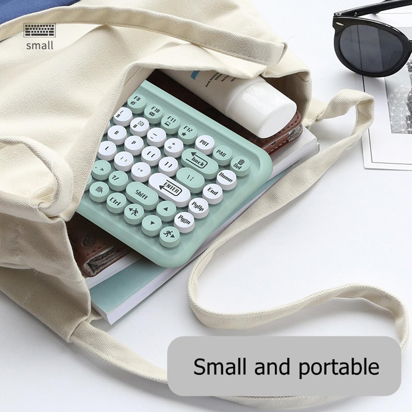 2.4G 85 Key Cordless Keyboard Mouse Set Full Size Quiet for PC Laptop Home Green